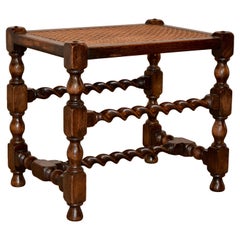 19th Century English Cane Top Stool