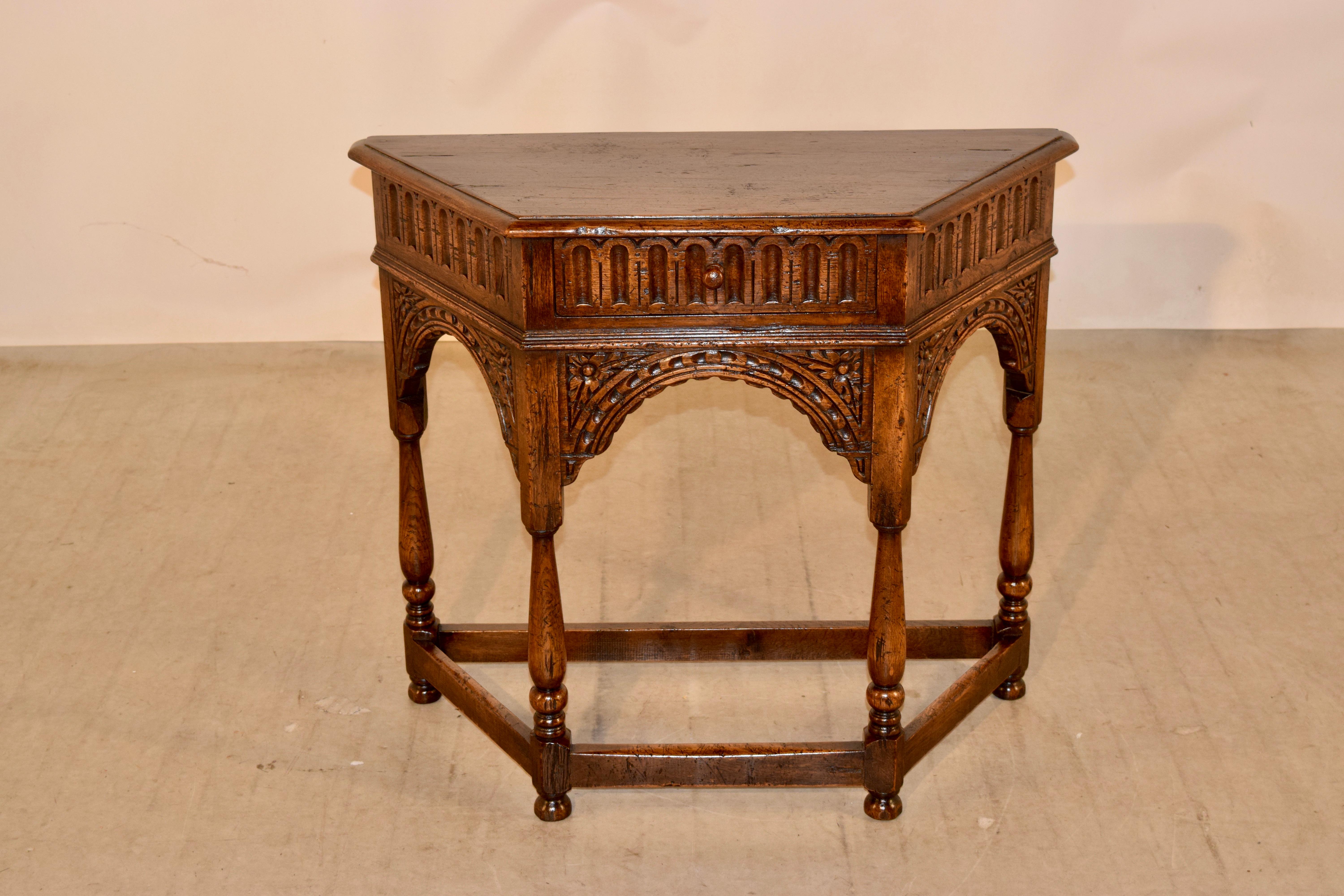 19th Century English Canted Table In Good Condition In High Point, NC