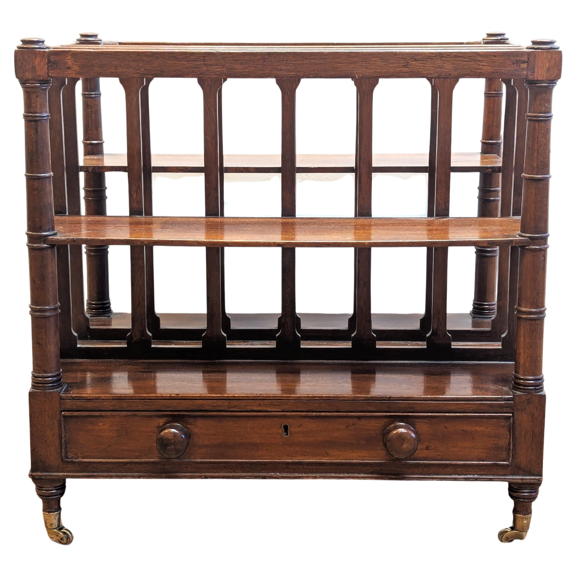 19th Century English Canterbury Book Caddy