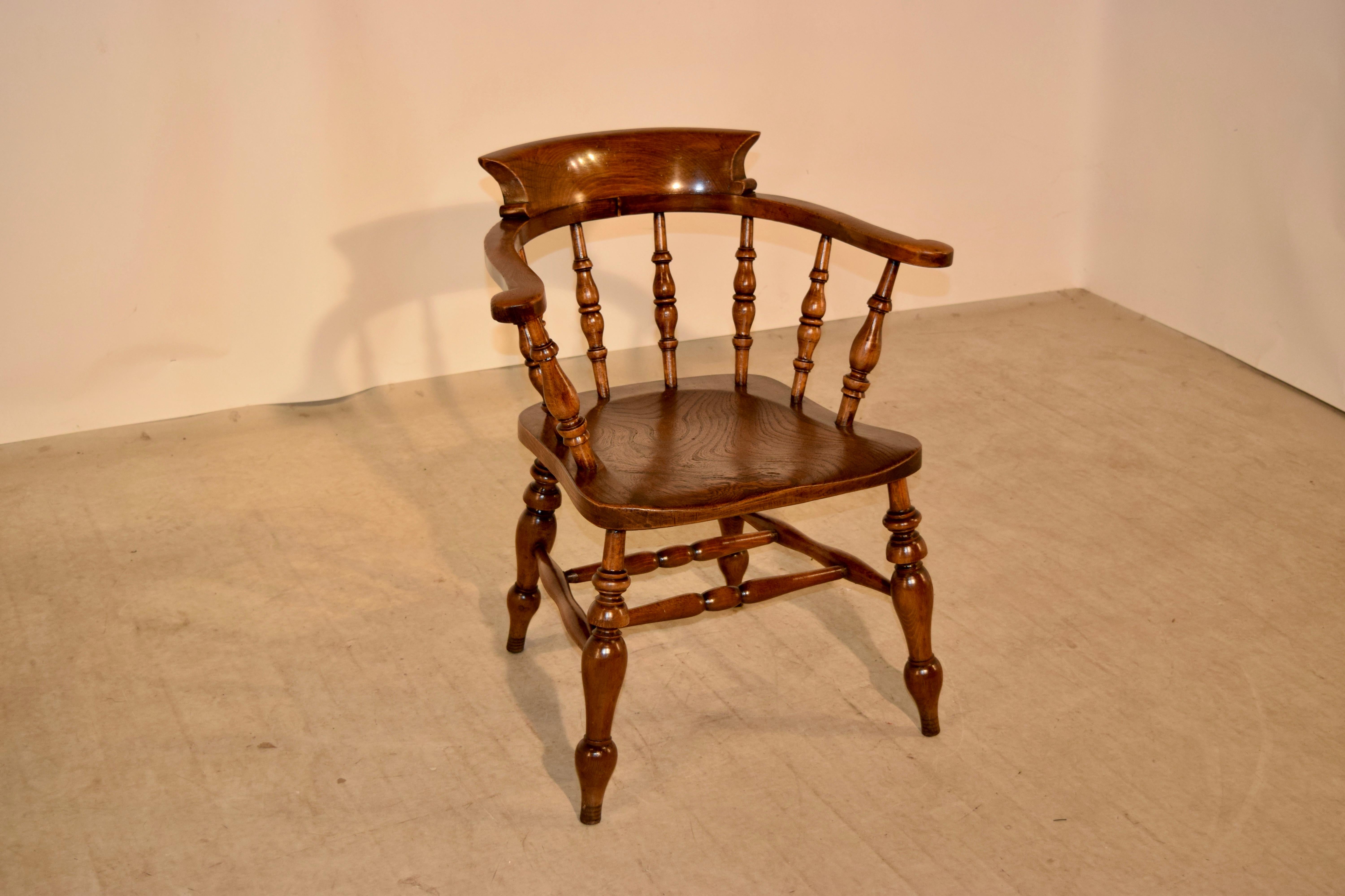 Victorian 19th Century English Captain's Chair