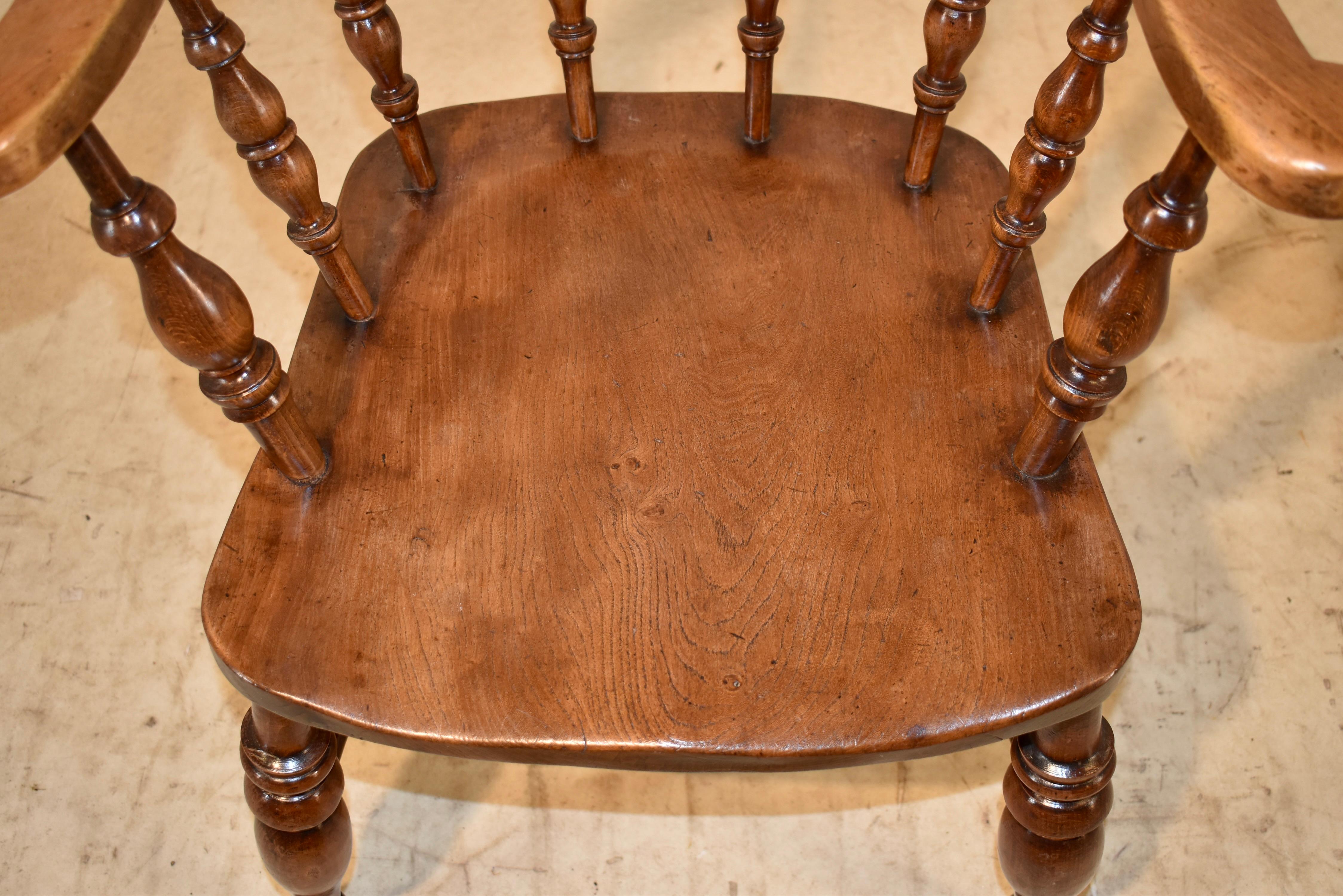 19th Century English Captain's Chair For Sale 1