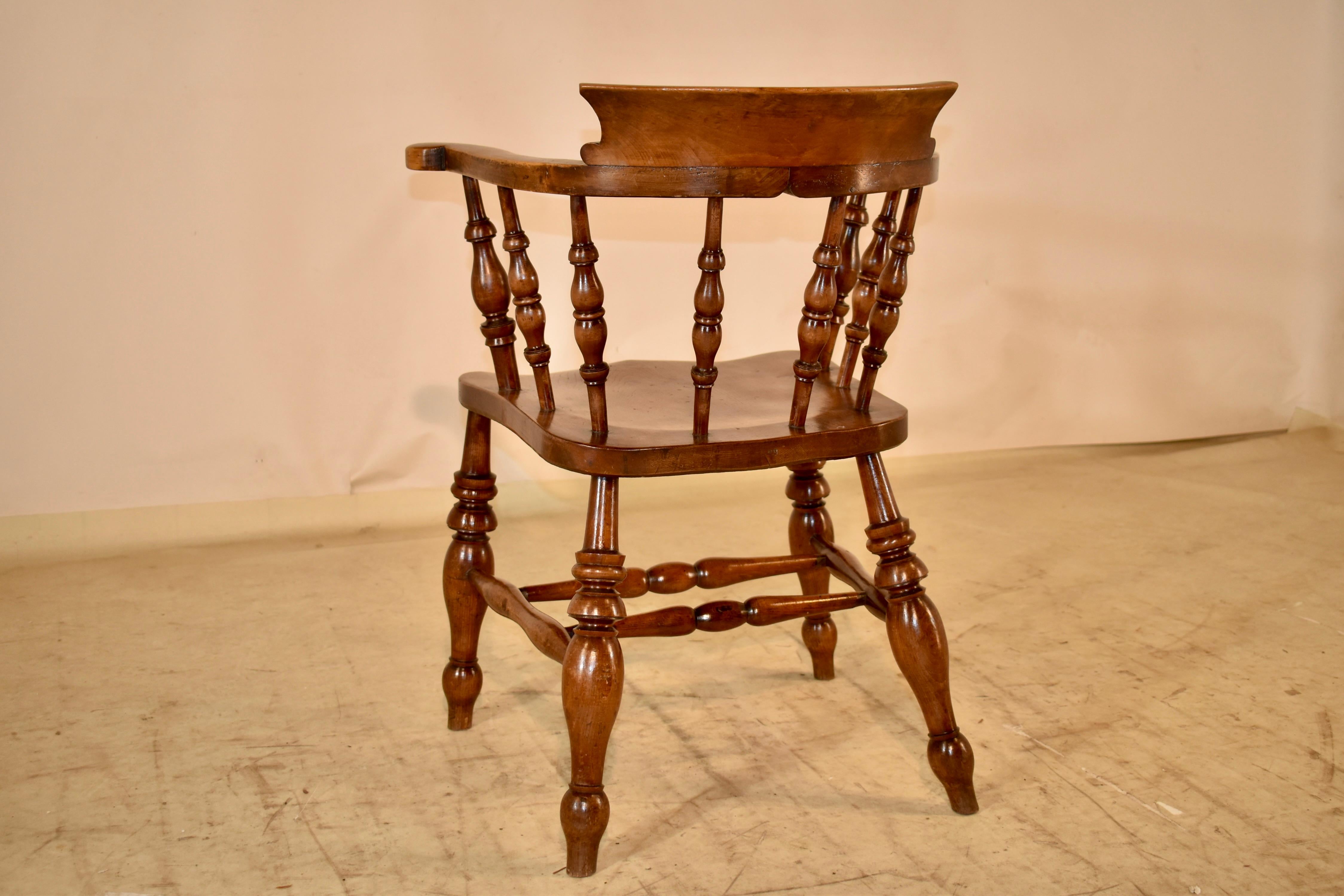 19th Century English Captain's Chair For Sale 2