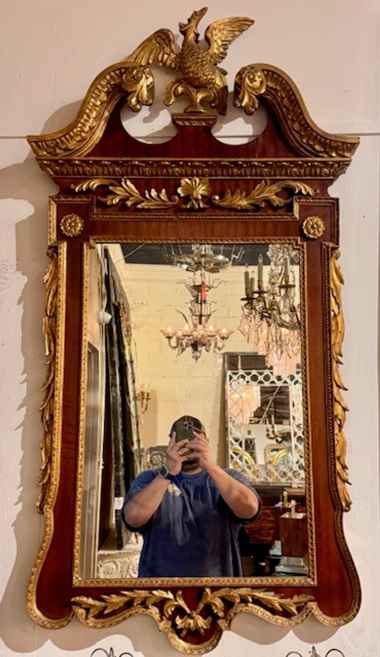 19th Century English Carved and Giltwood Mirror