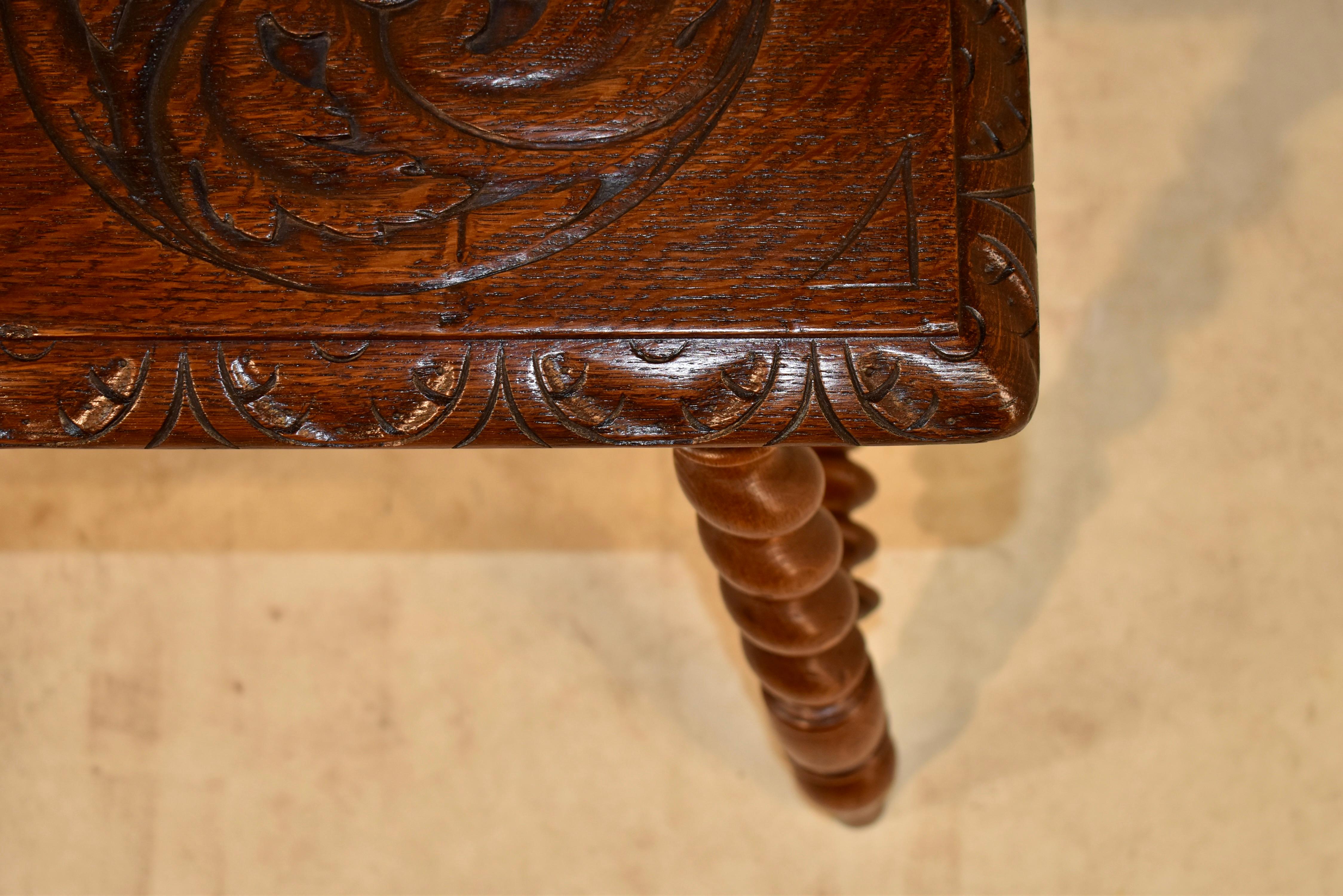 19th Century English Carved Bench 3