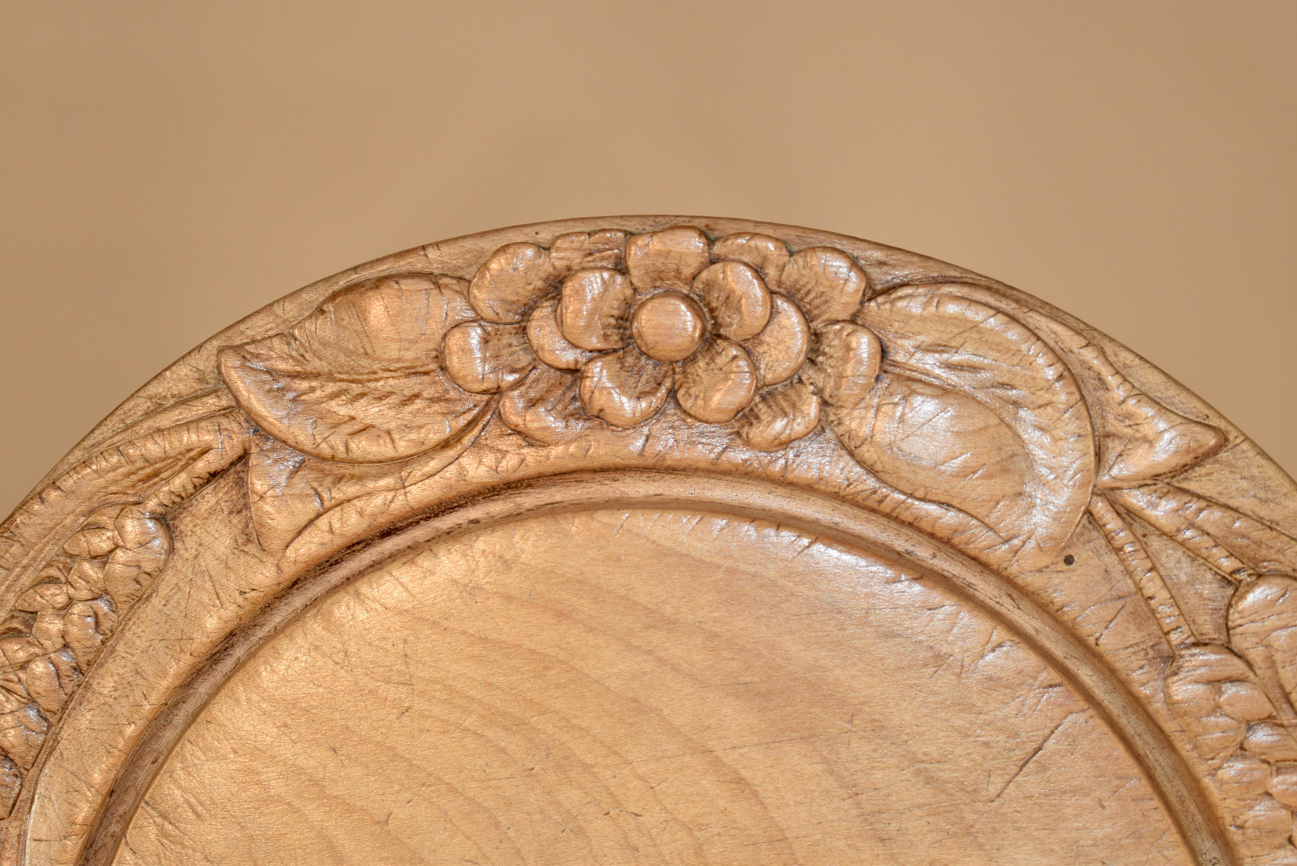 Victorian 19th Century English Carved Bread Board