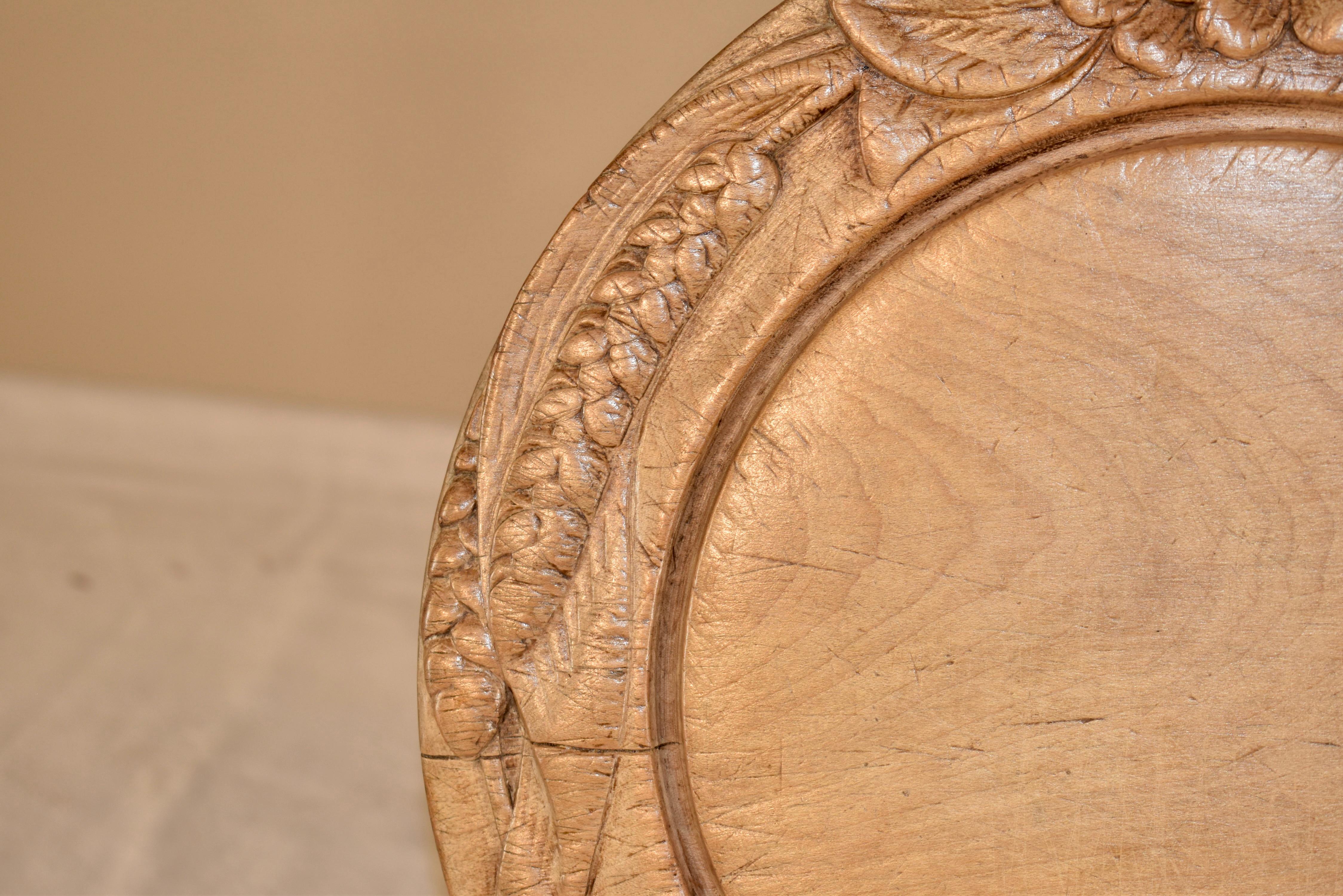 Hand-Carved 19th Century English Carved Bread Board