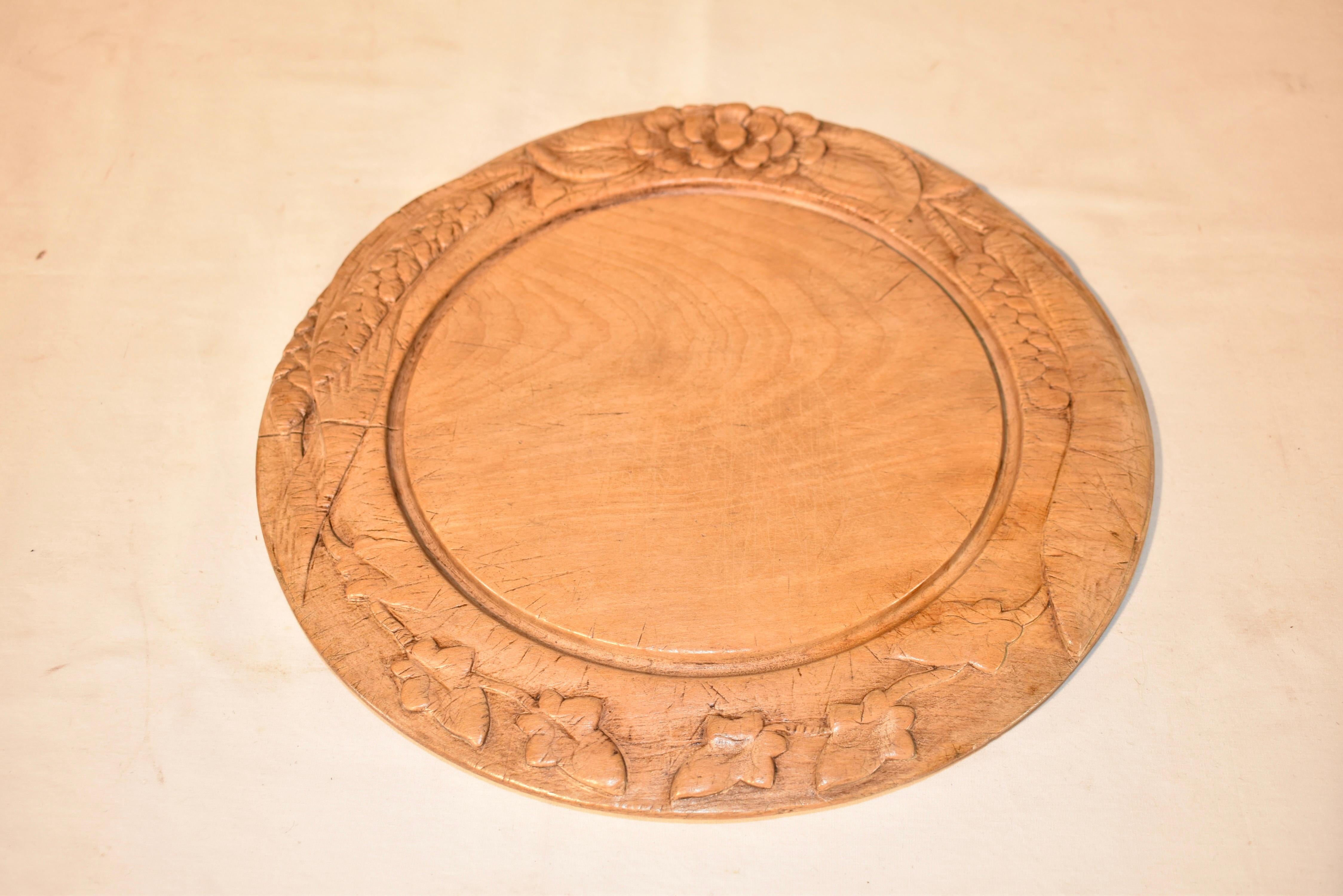 19th Century English Carved Bread Board 2