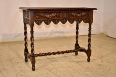 Table console anglaise sculptée du 19ème siècle