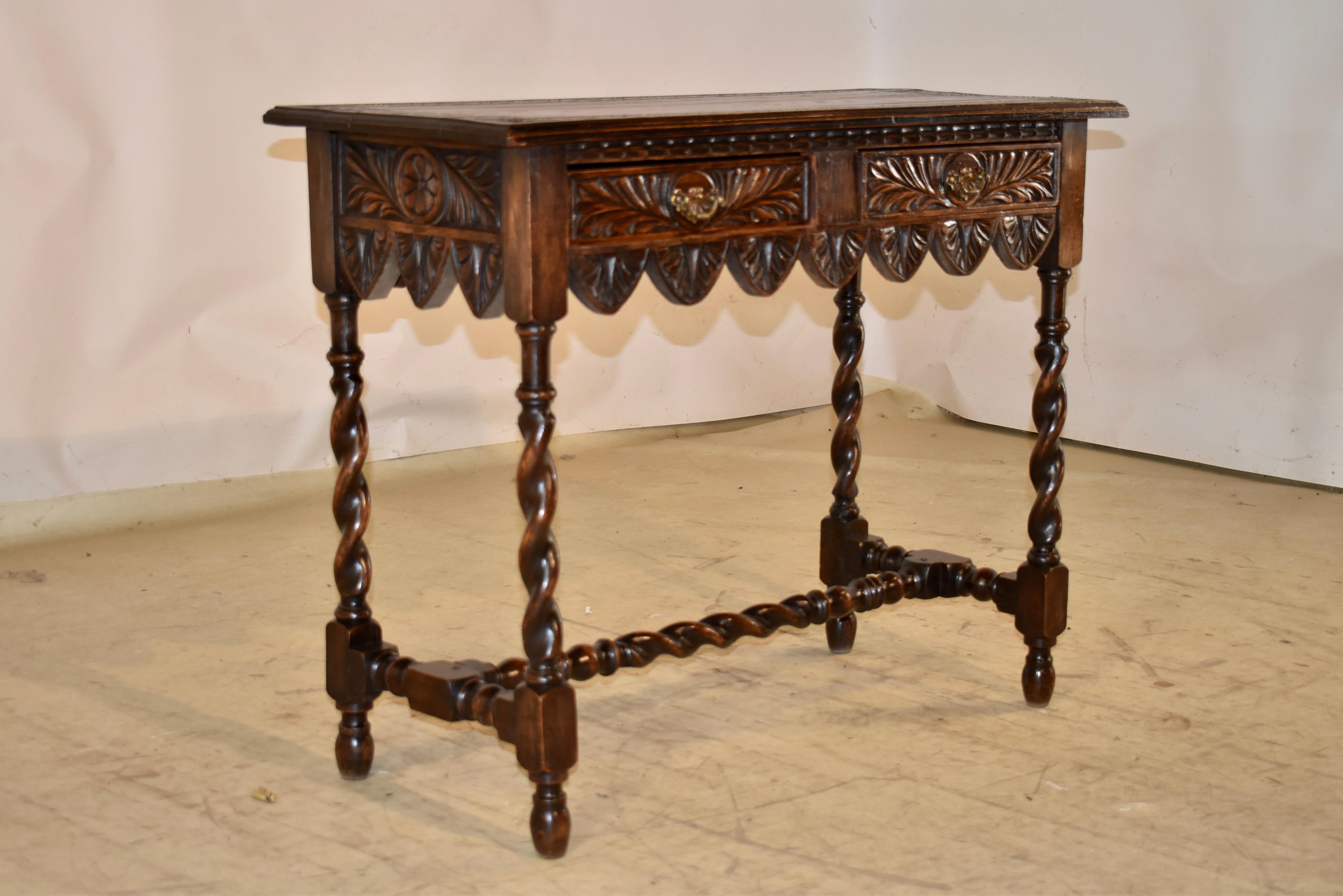 Vittoriano 19th Century English Carved Console Table in vendita