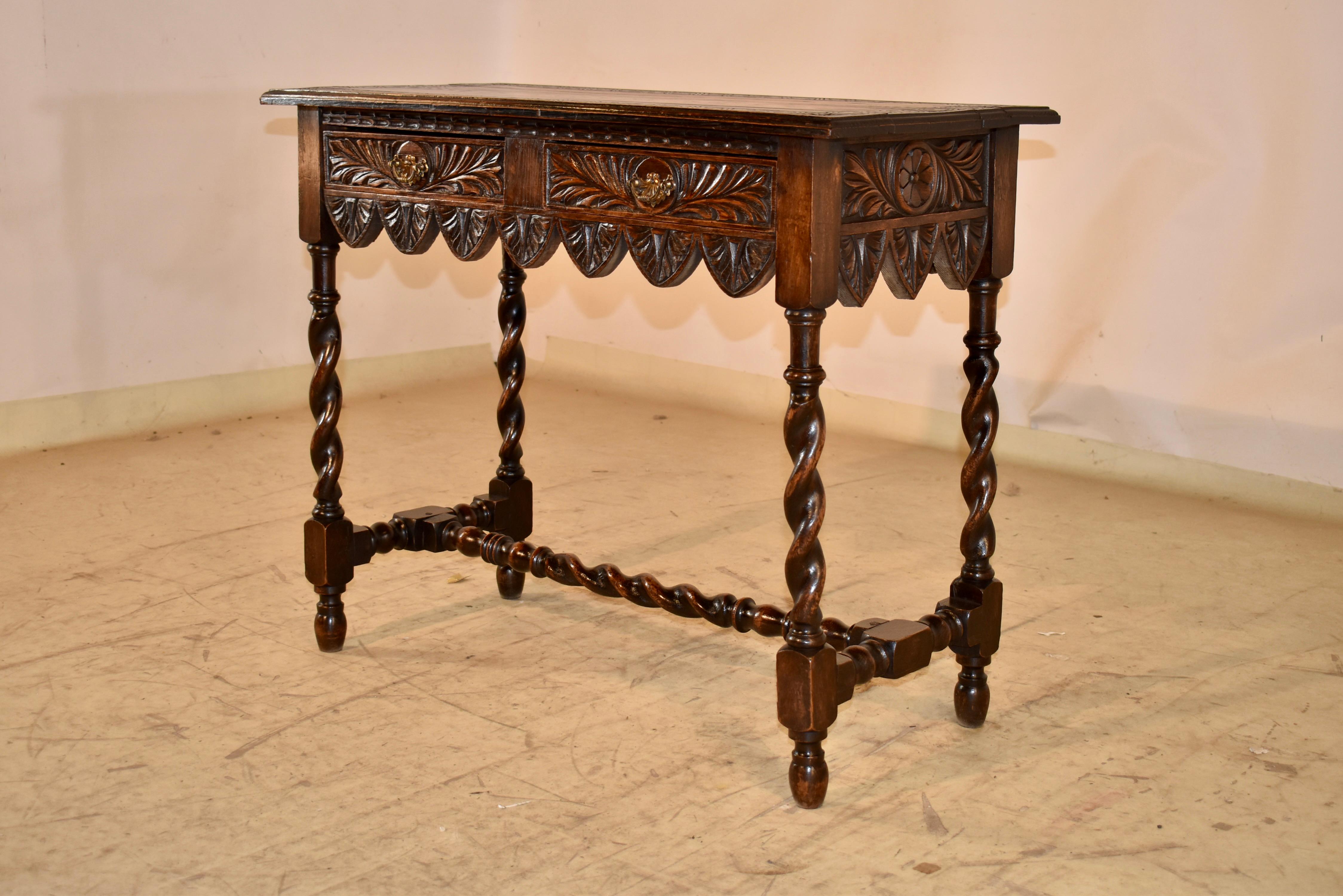 19th Century English Carved Console Table In condizioni buone in vendita a High Point, NC