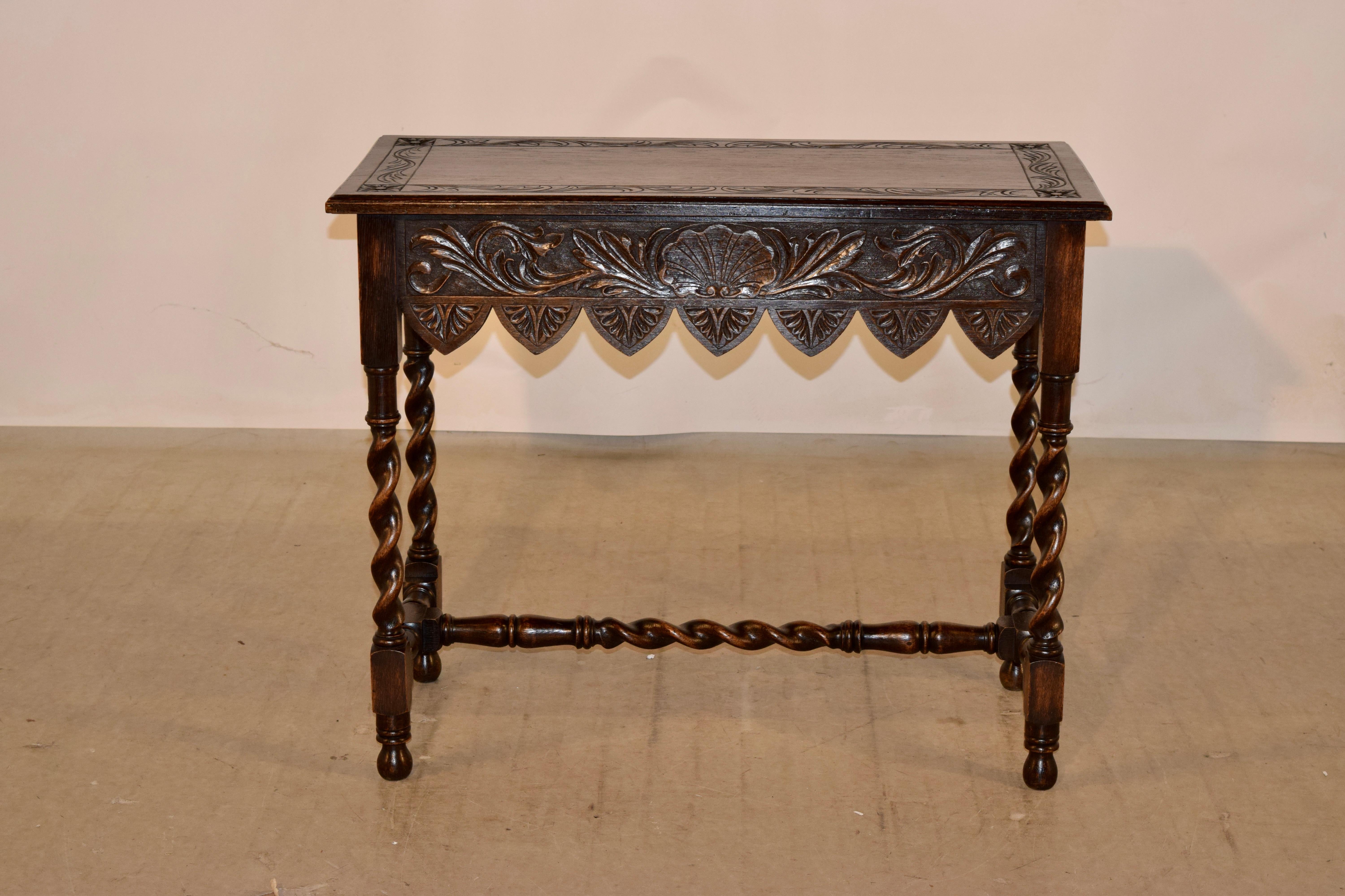 19th Century English Carved Console Table 1