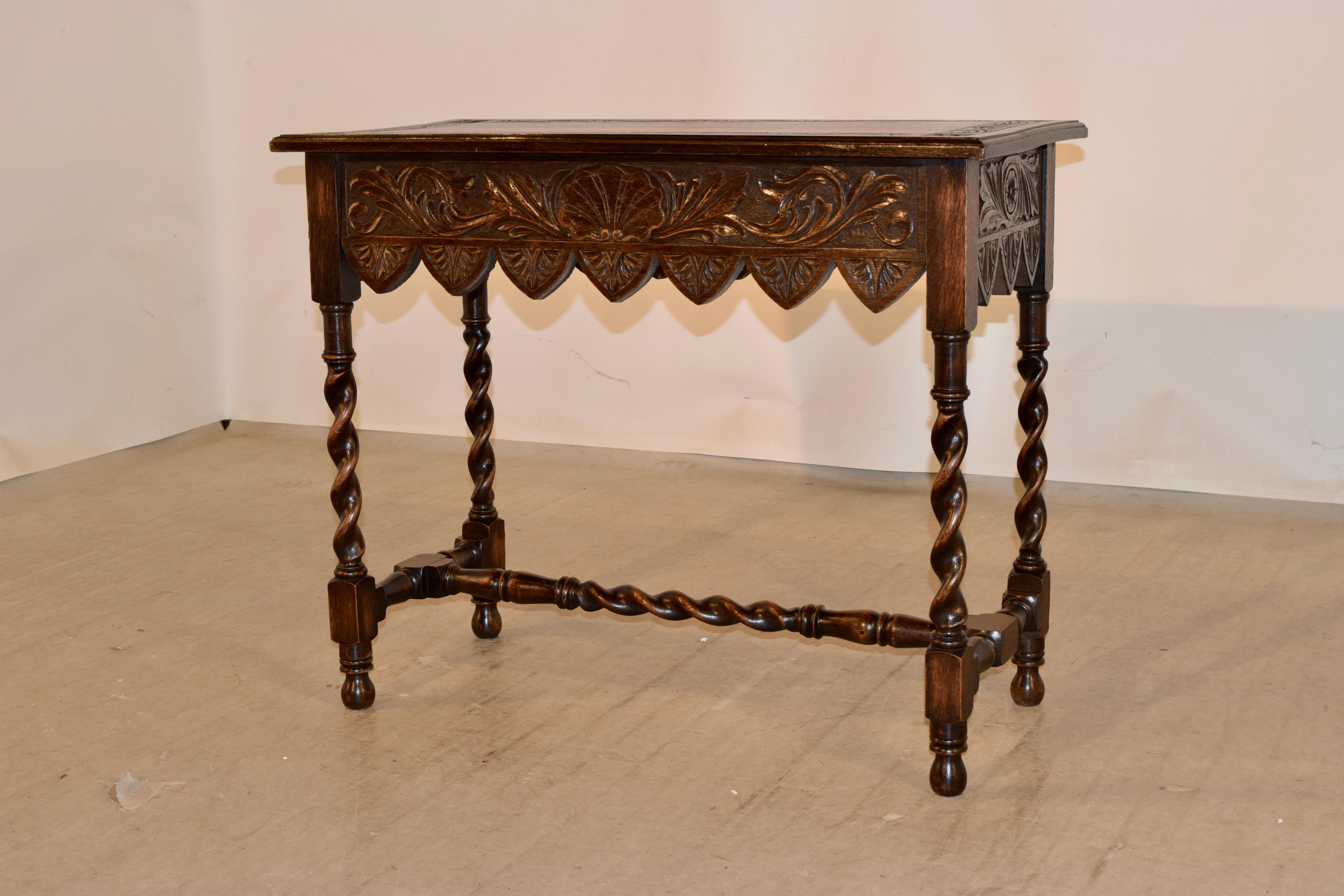 19th Century English Carved Console Table 2