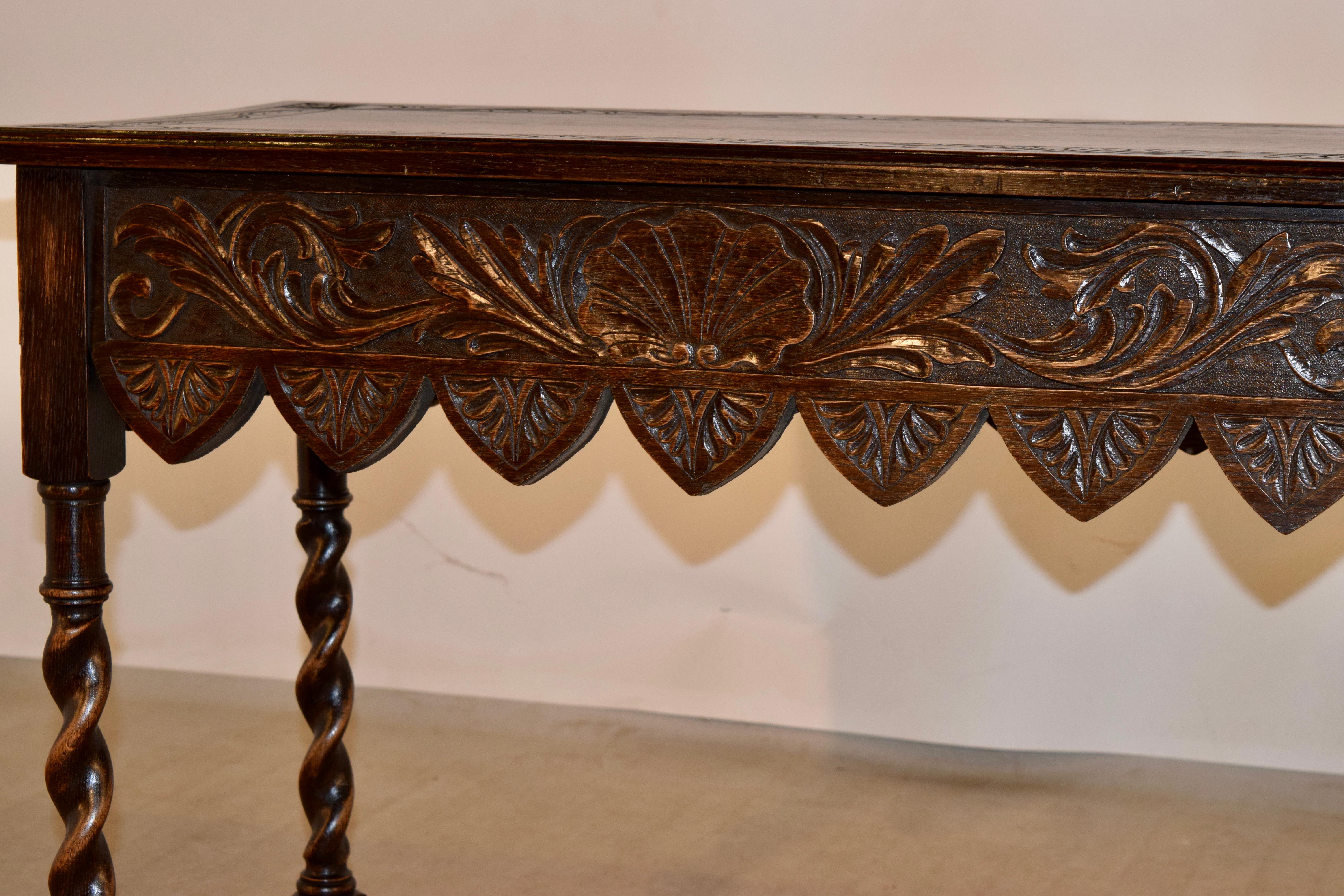 19th Century English Carved Console Table 3