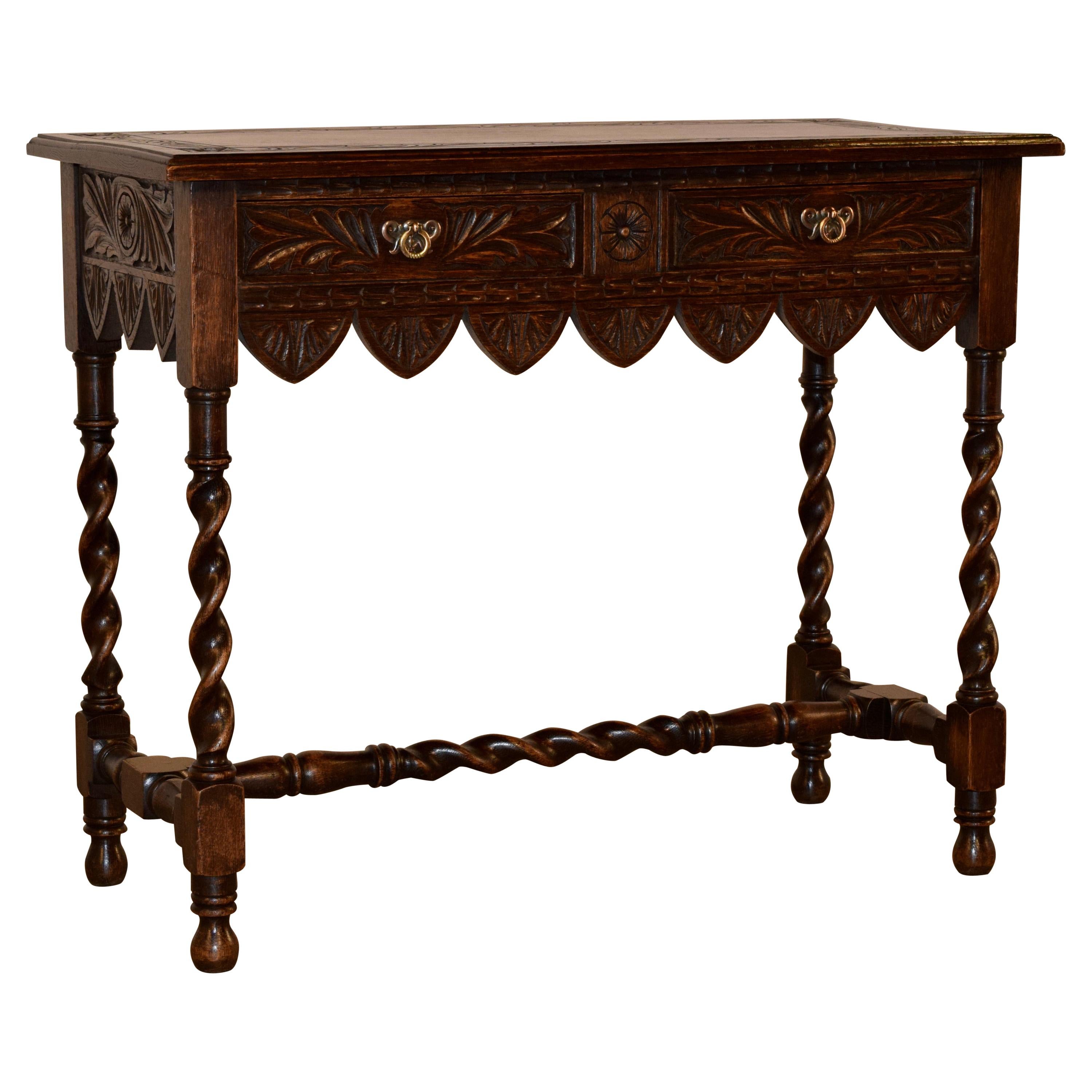 19th Century English Carved Console Table