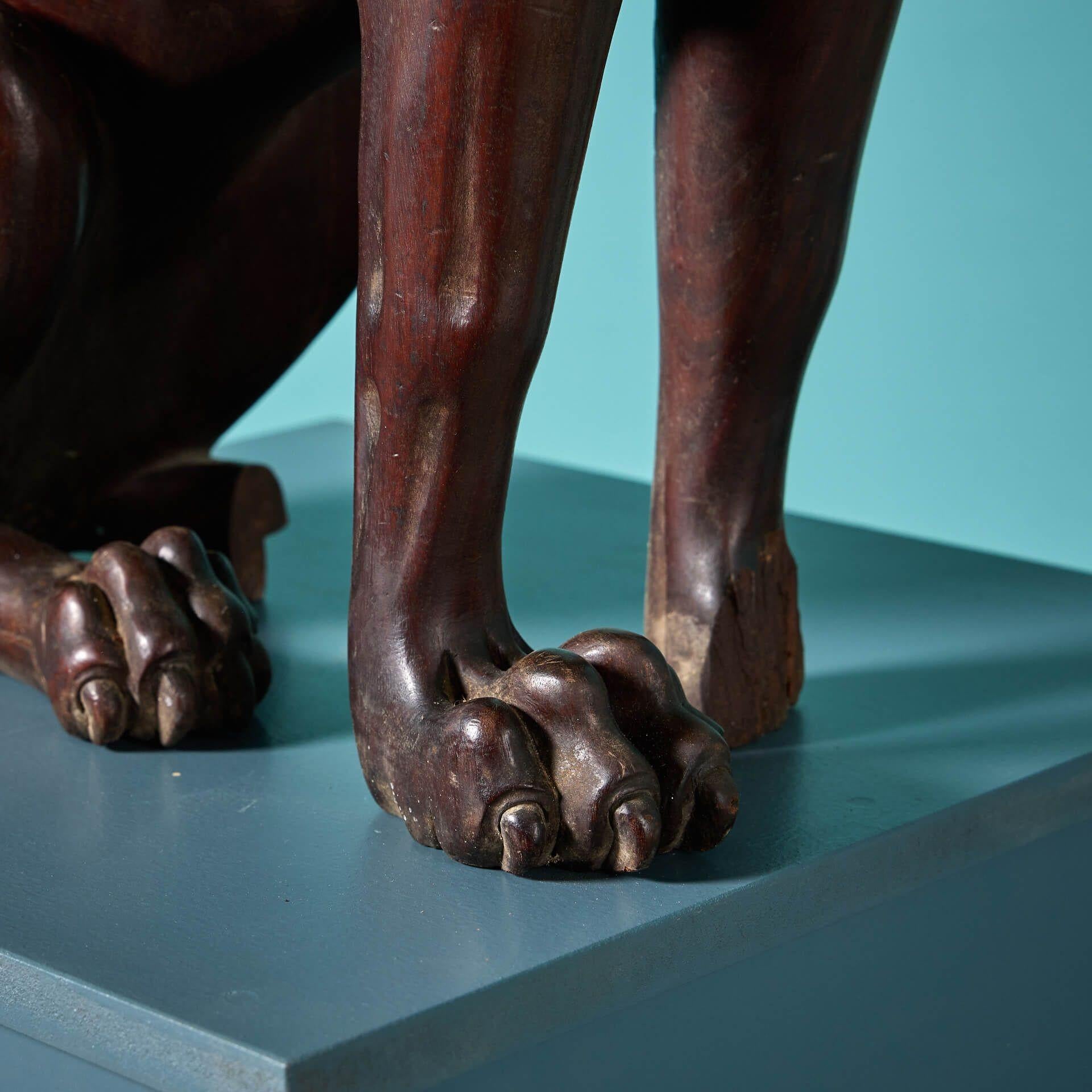 Bois Sculpture de griffon en acajou sculpté du 19e siècle, Angleterre en vente