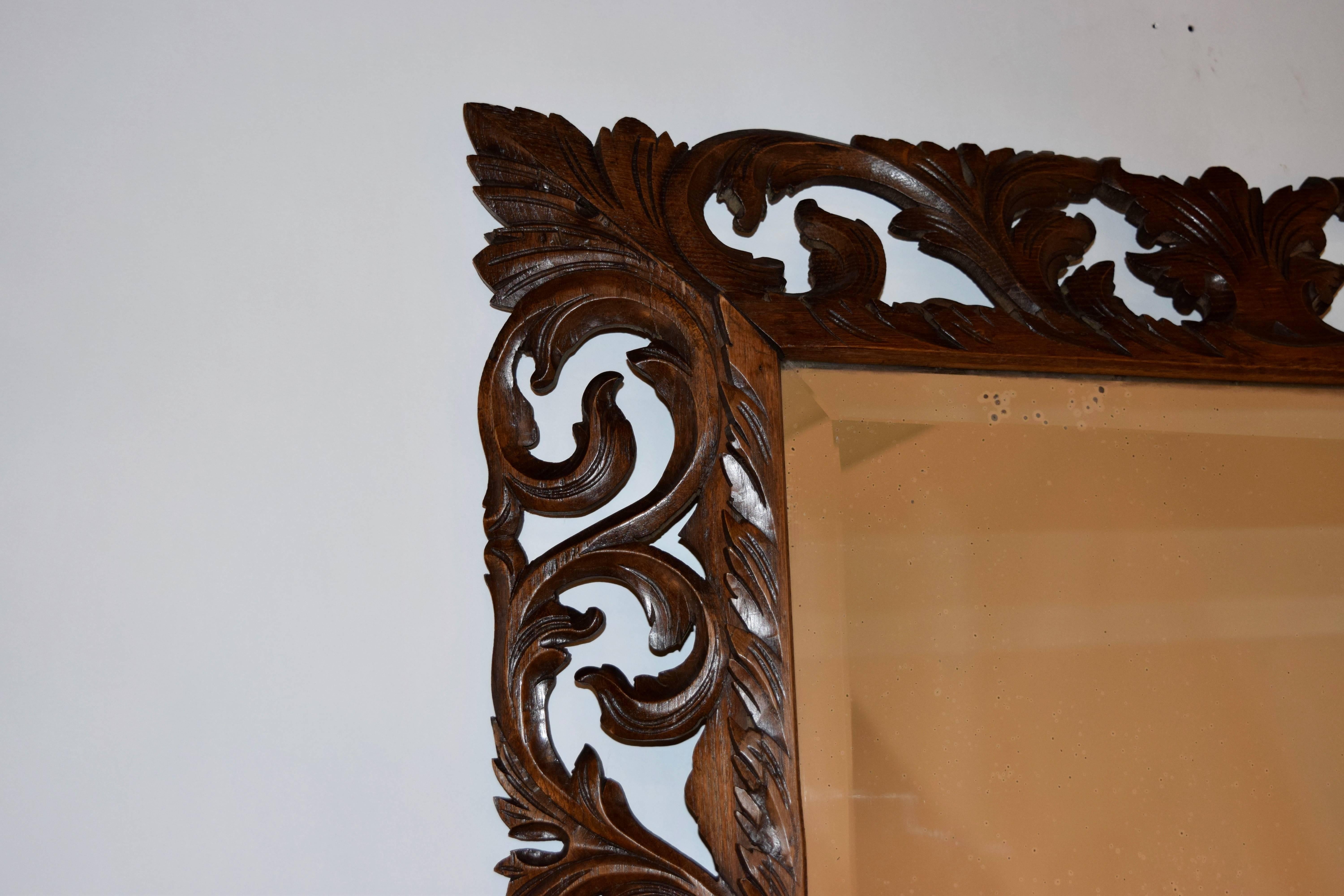 Victorian 19th Century English Carved Mirror