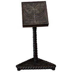 Antique 19th Century English Carved Oak Bible Reading Stand