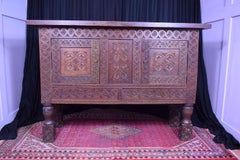 19th century English carved oak cabinet
