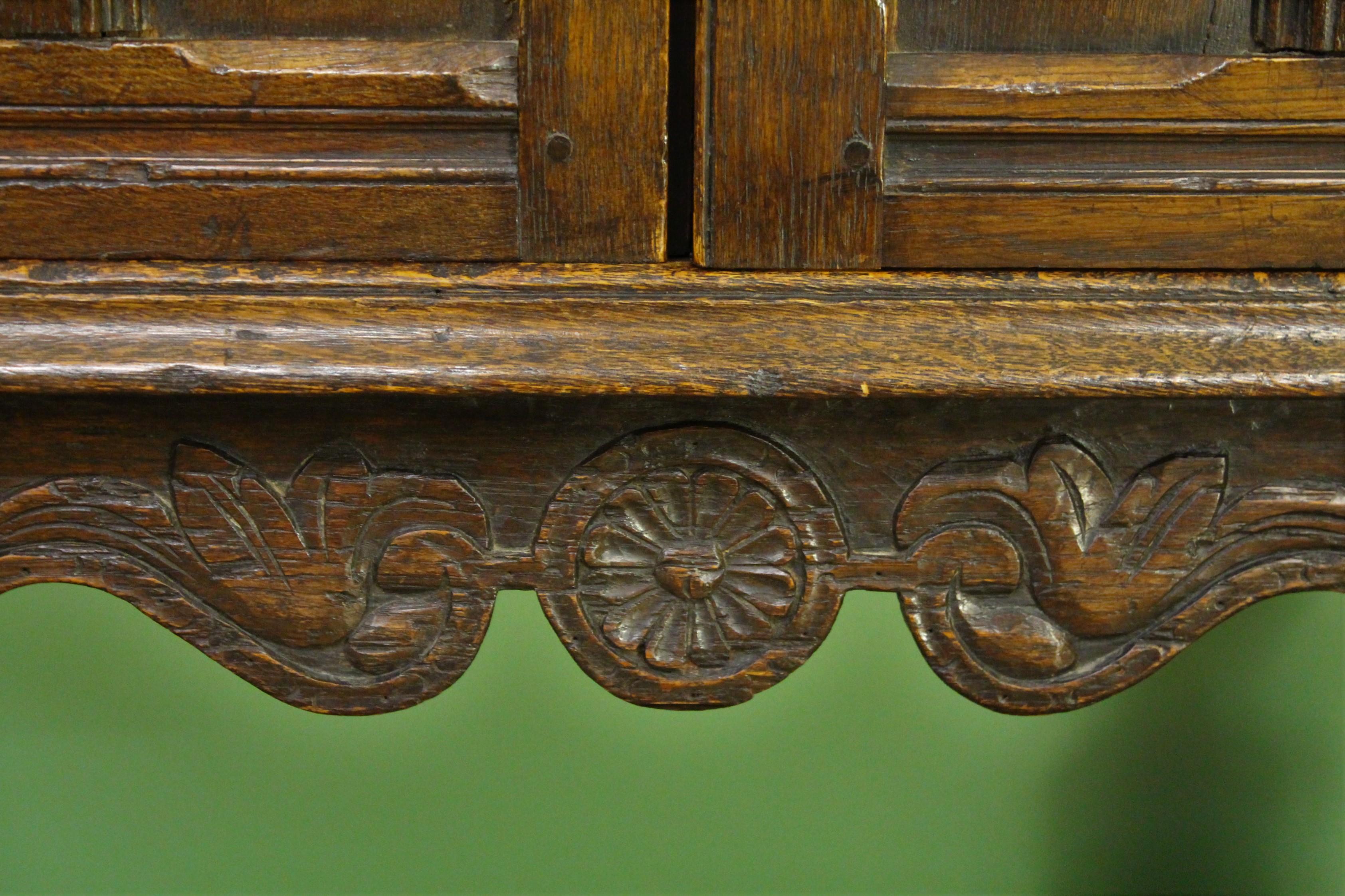 19th Century English Carved Oak Cupboard For Sale 5