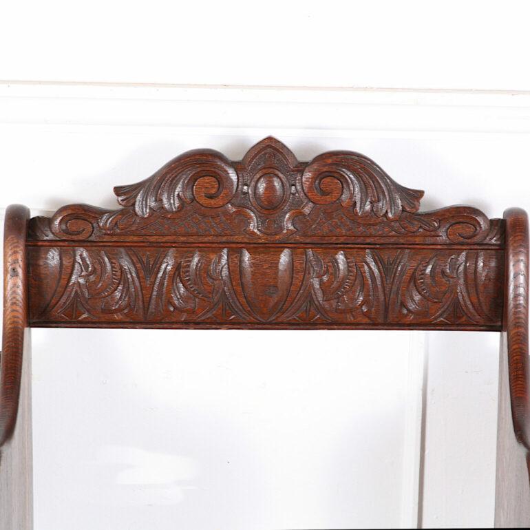 19th Century English Carved Oak Hallbench For Sale 2