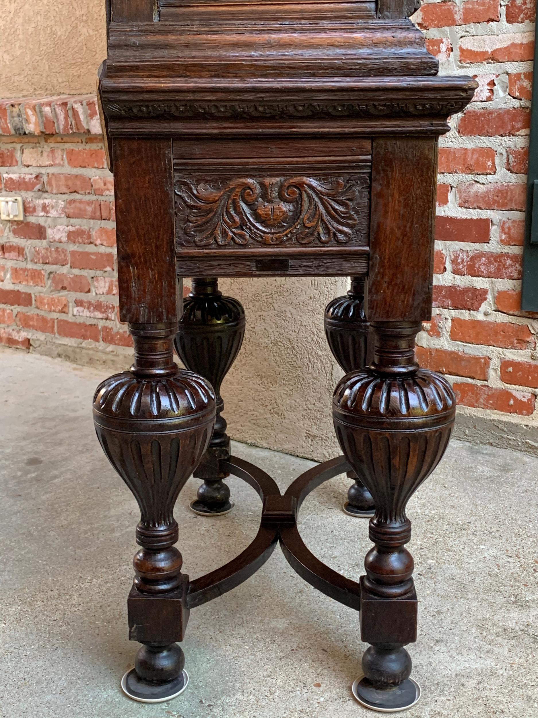 19thCentury English Carved Oak Wine Cabinet Stand Renaissance Gothic Vestment 11