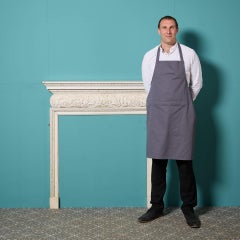 19th Century English Carved & Painted Pine Fire Surround