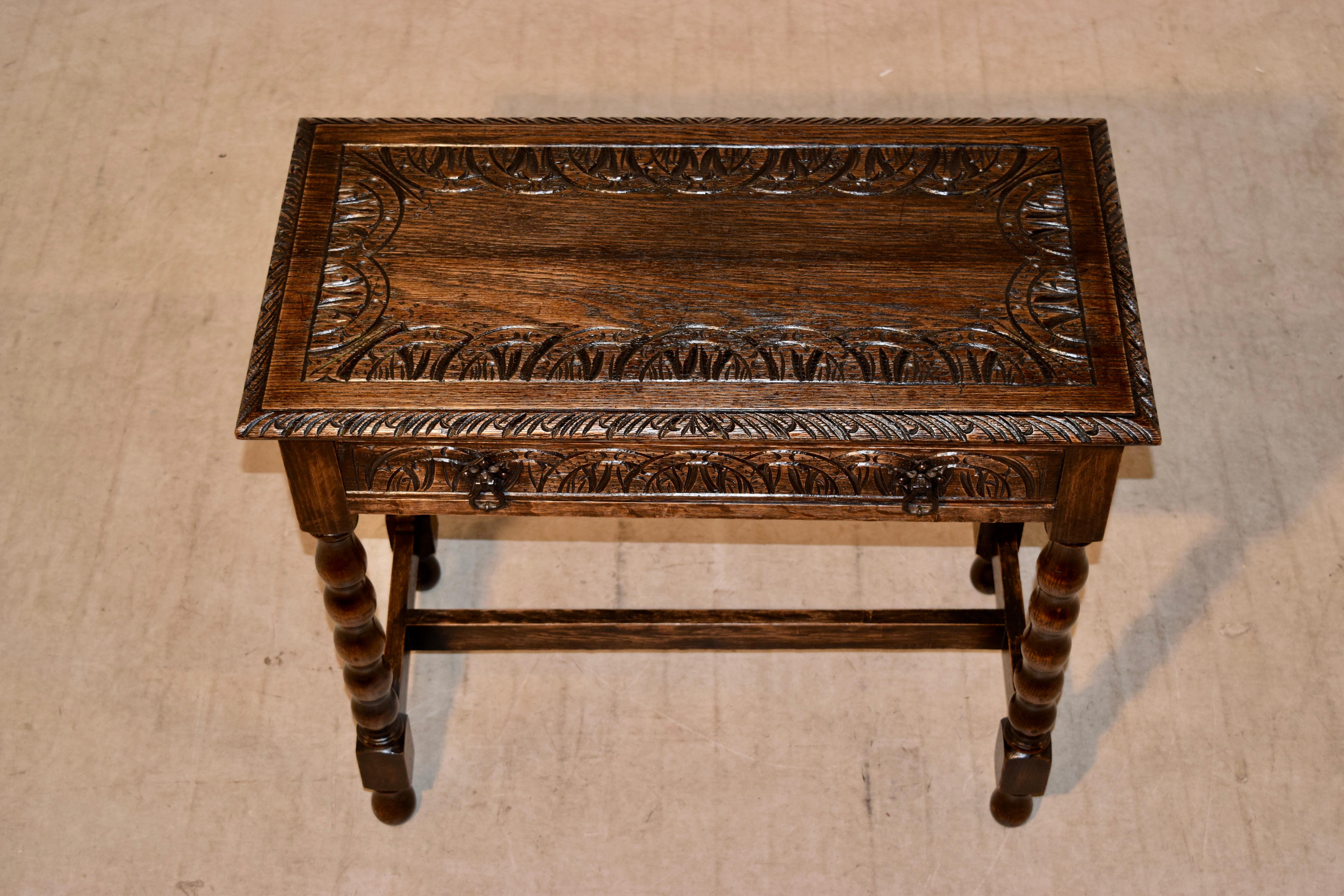 19th Century English Carved Side Table 1