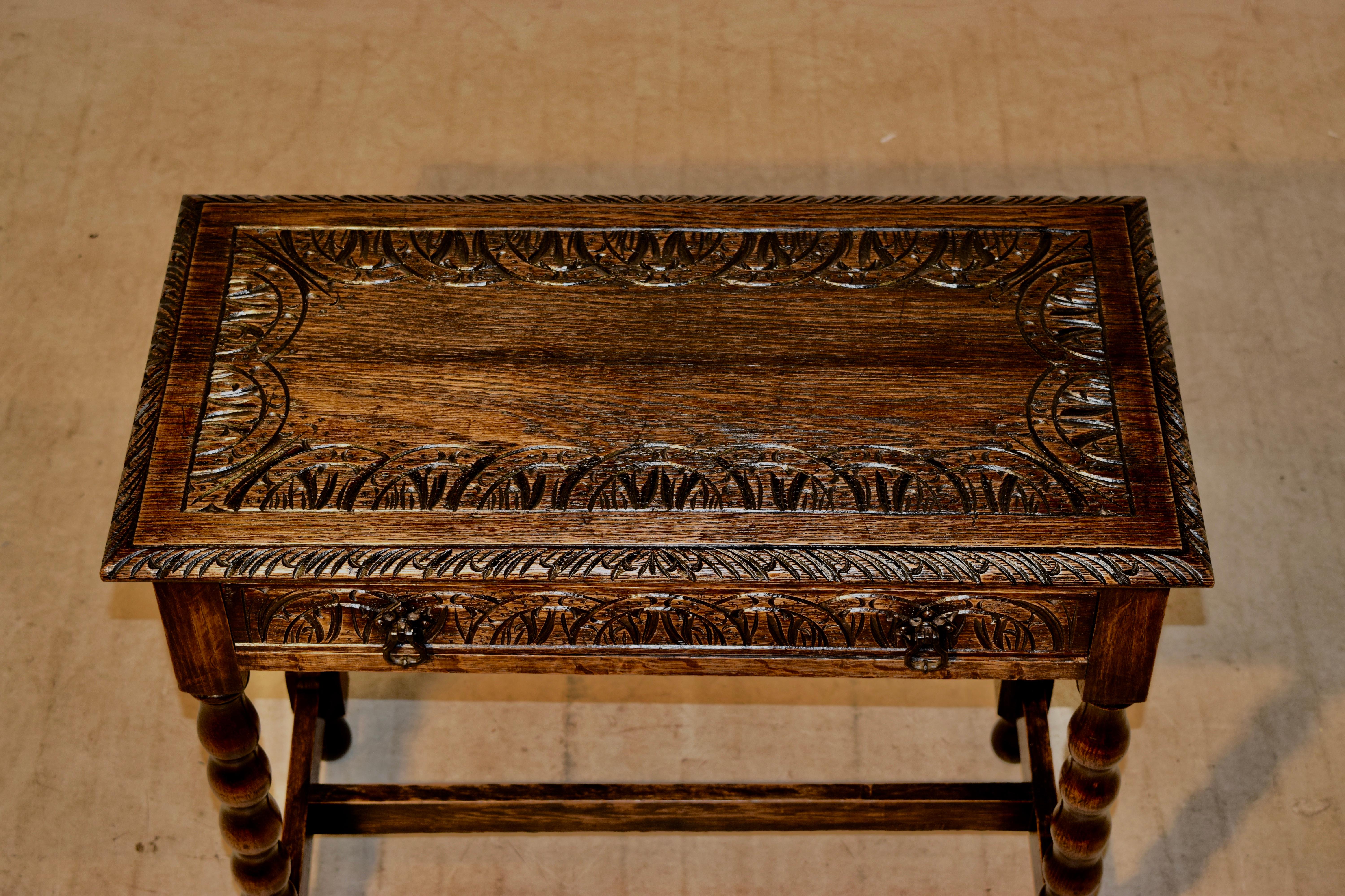 19th Century English Carved Side Table 2