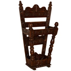 19th Century English Carved Stick Stand