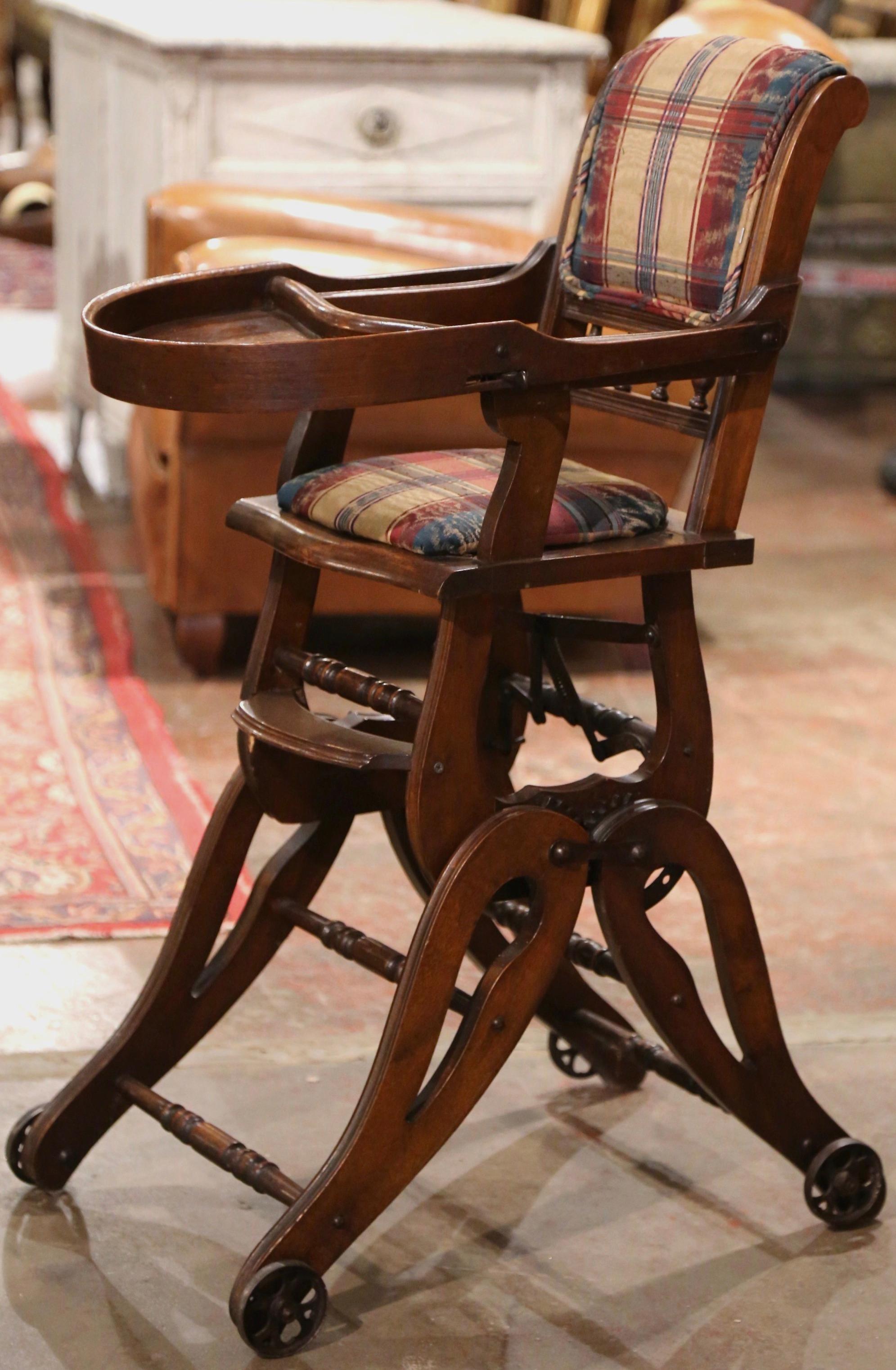 antique high chair/rocker combination