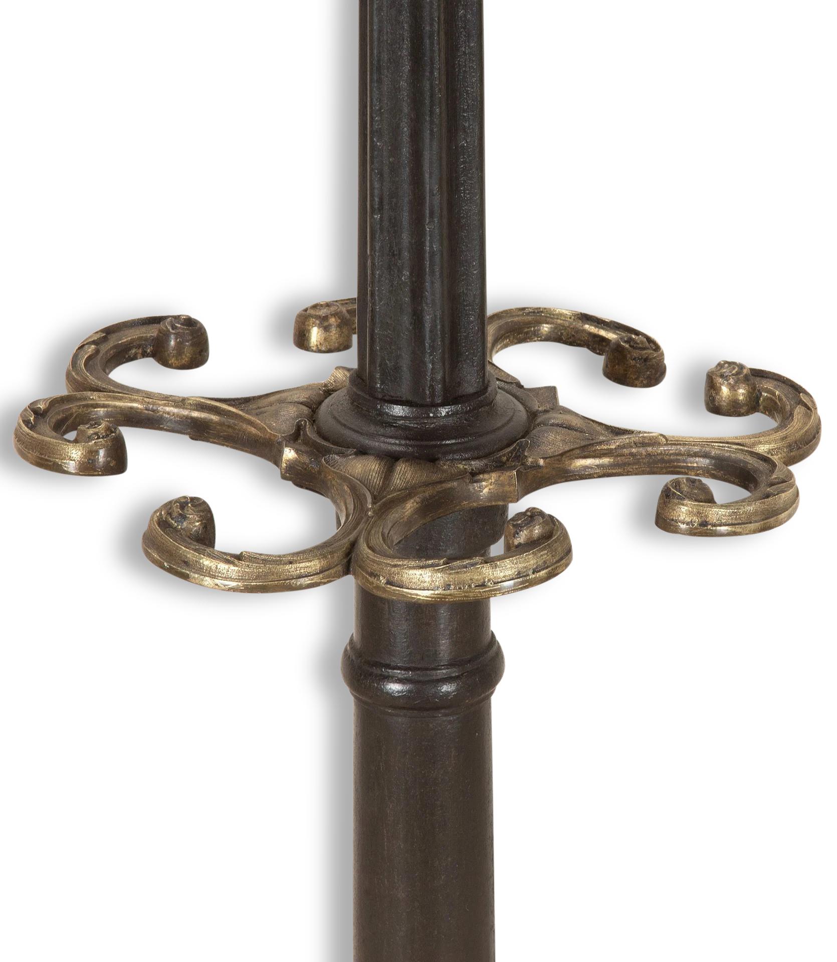 Country 19th Century English Cast Iron Coat and Hat Stand For Sale