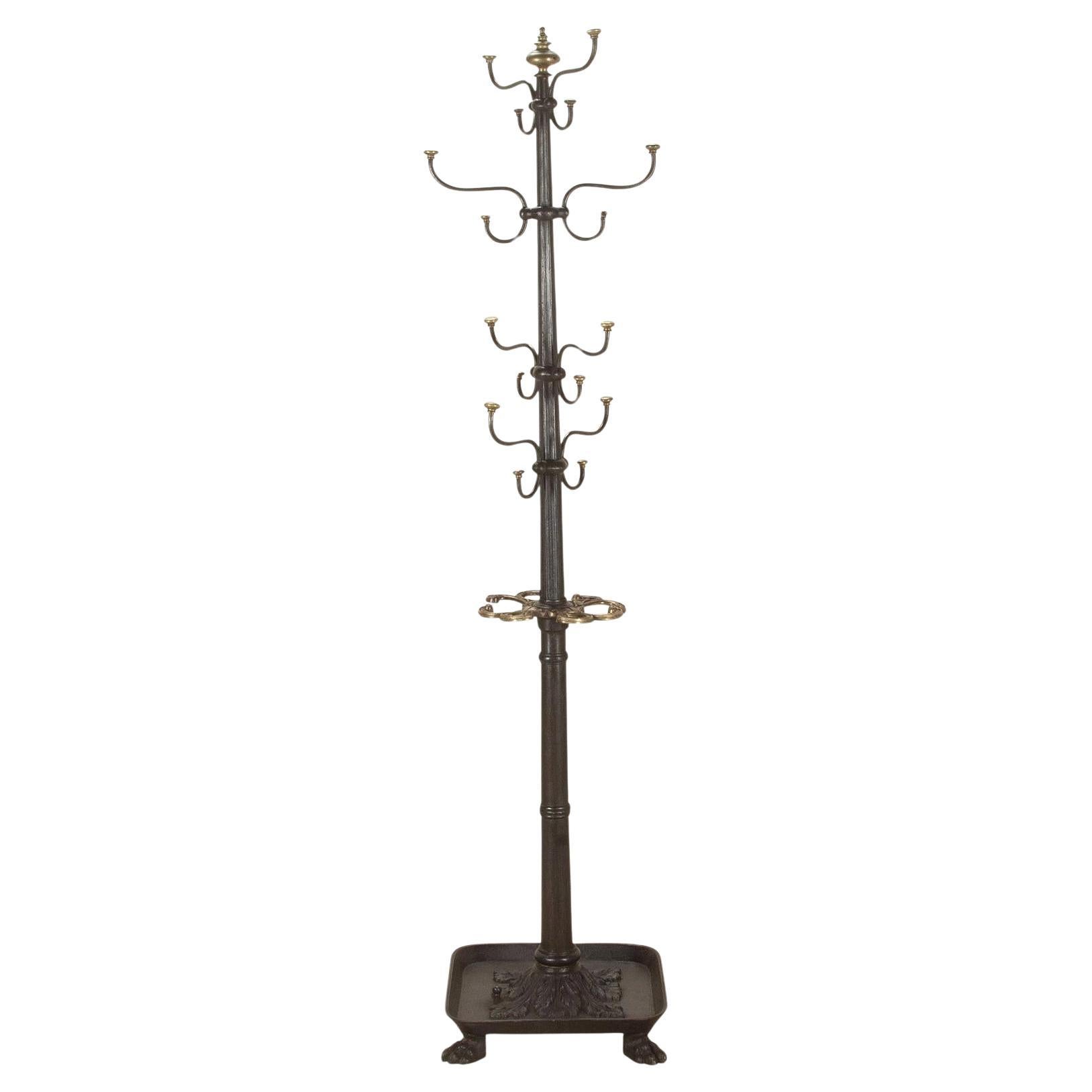 19th Century English Cast Iron Coat and Hat Stand