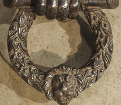 19th Century English Cast Iron Door Knocker, The Wreath of Victory