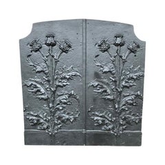 Plaque de cheminée en fonte anglaise du 19ème siècle