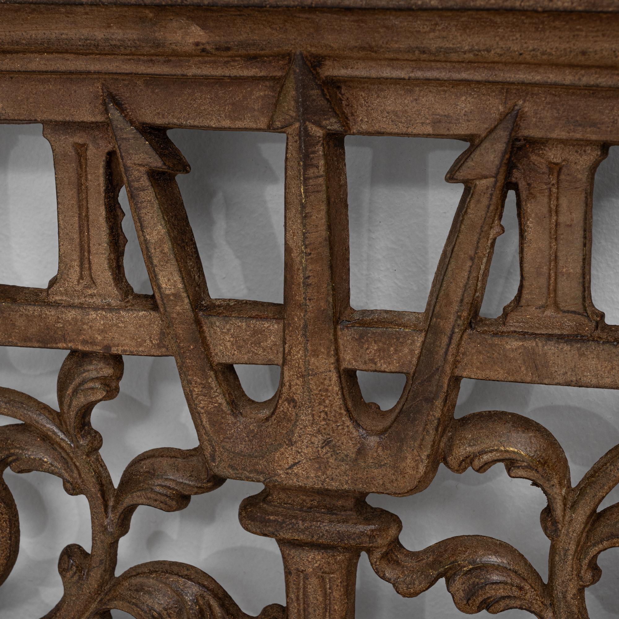 19th Century English Cast Iron Hall Stand For Sale 8
