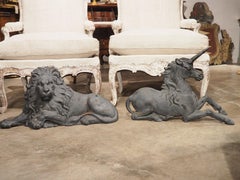 19th Century English Cast Iron Lion and Unicorn