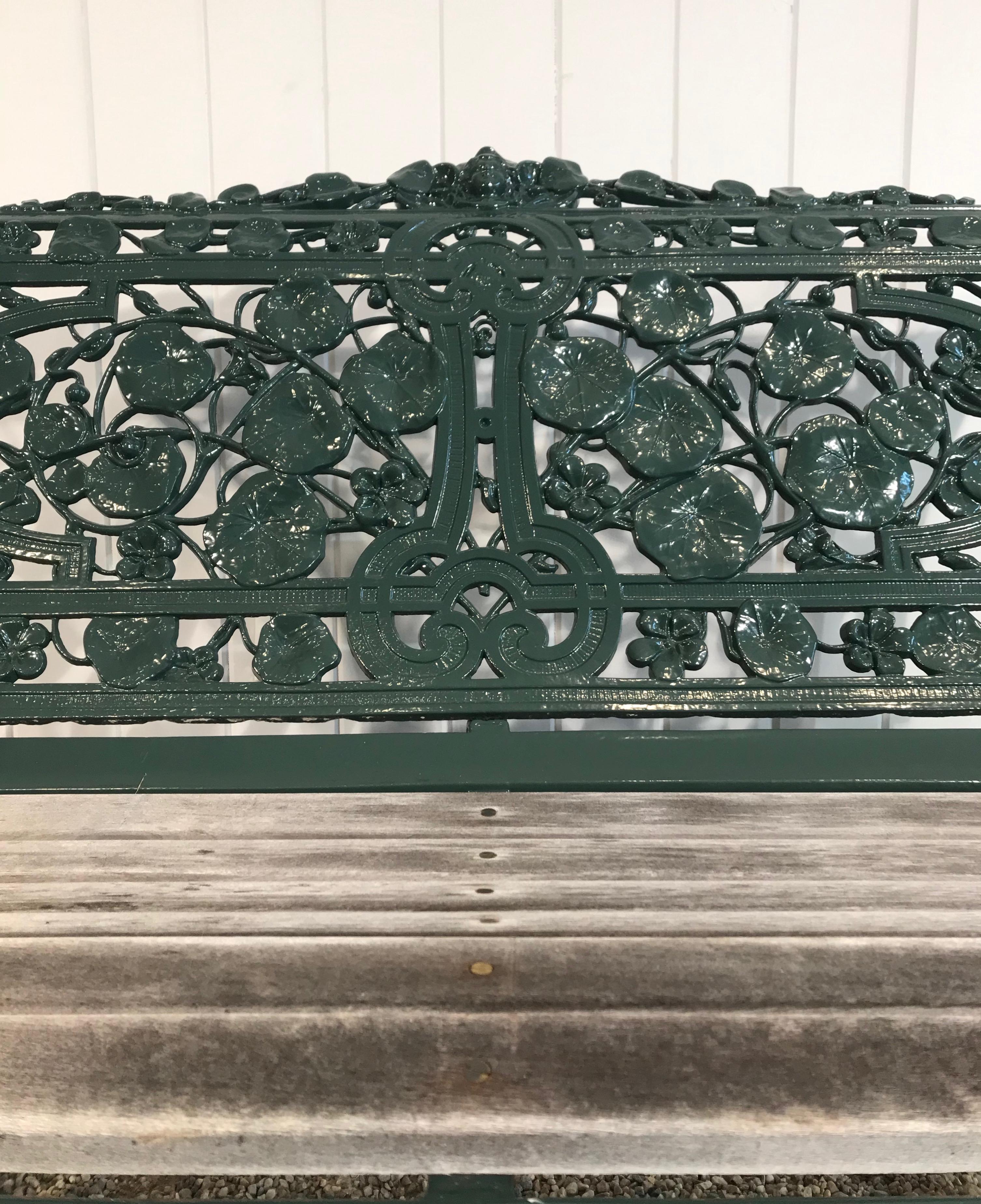 coalbrookdale nasturtium bench