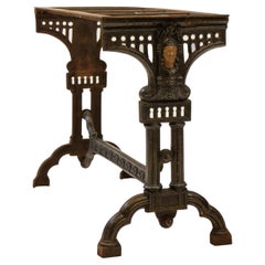 Antique 19th Century English Cast Iron Rectangular Garden Table Base Cobden Circa 1870