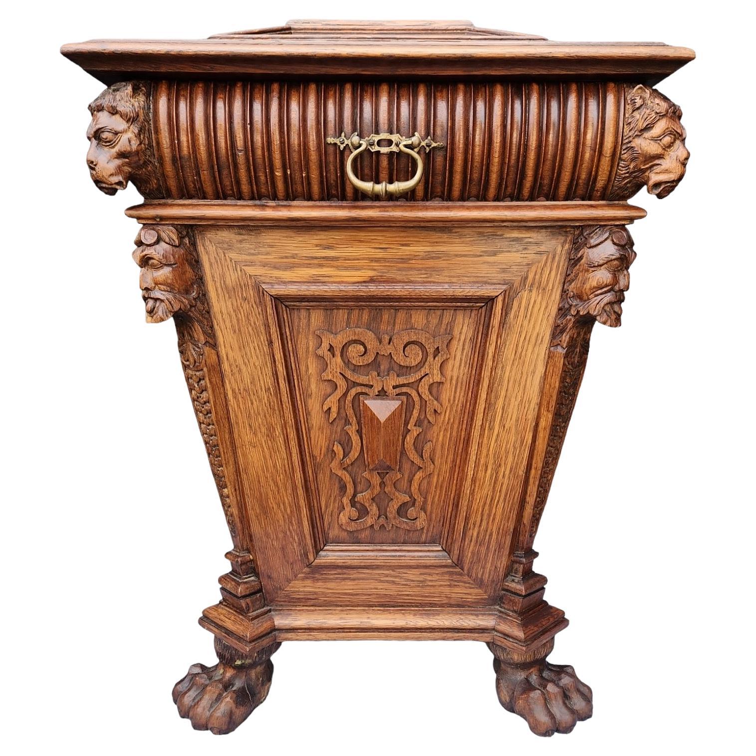19th Century English Cellarette / Cabinet Table For Sale