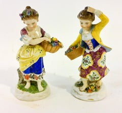 19th Century English Chelsea Style Porcelain Figurine, Pair