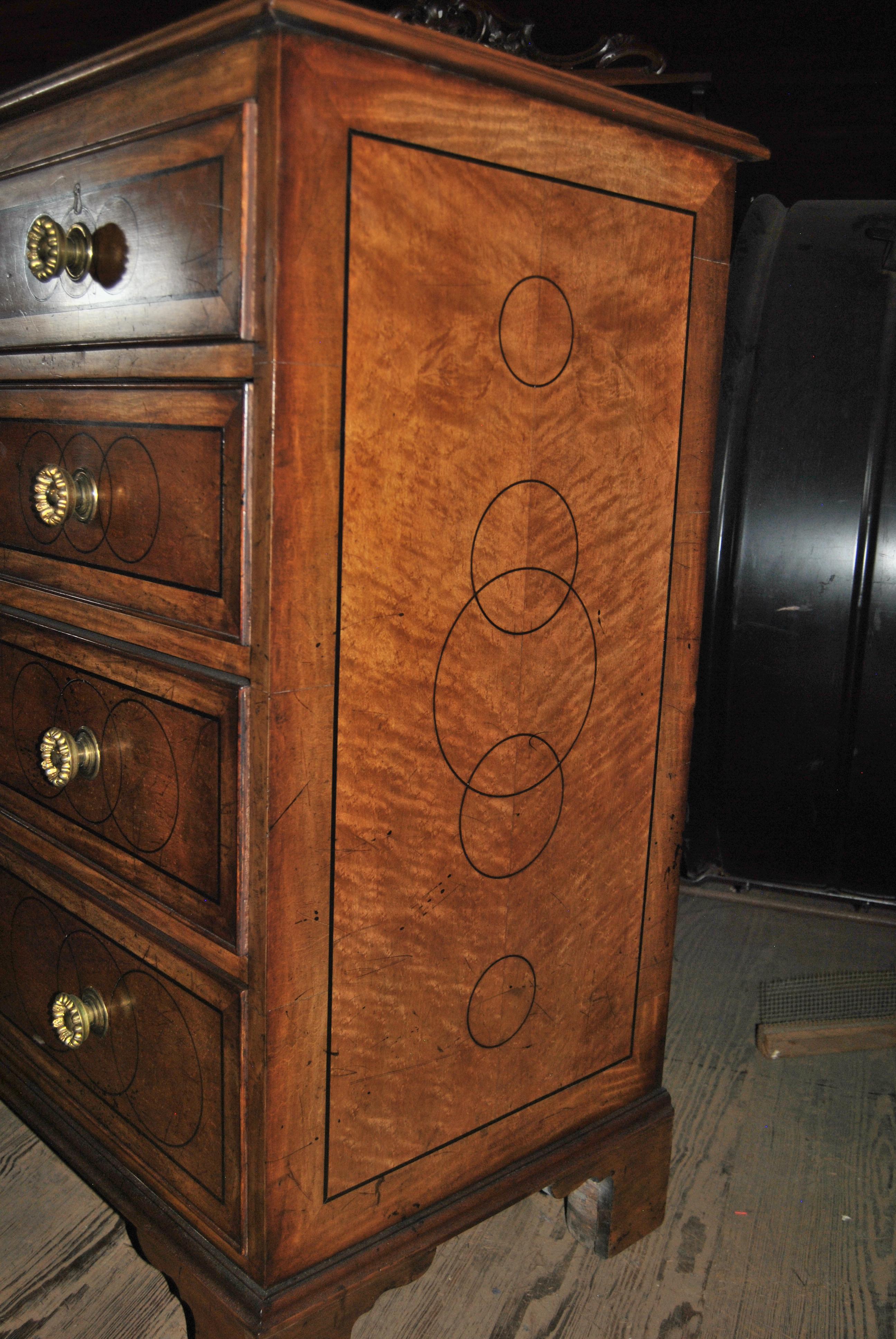 birdseye maple chest of drawers