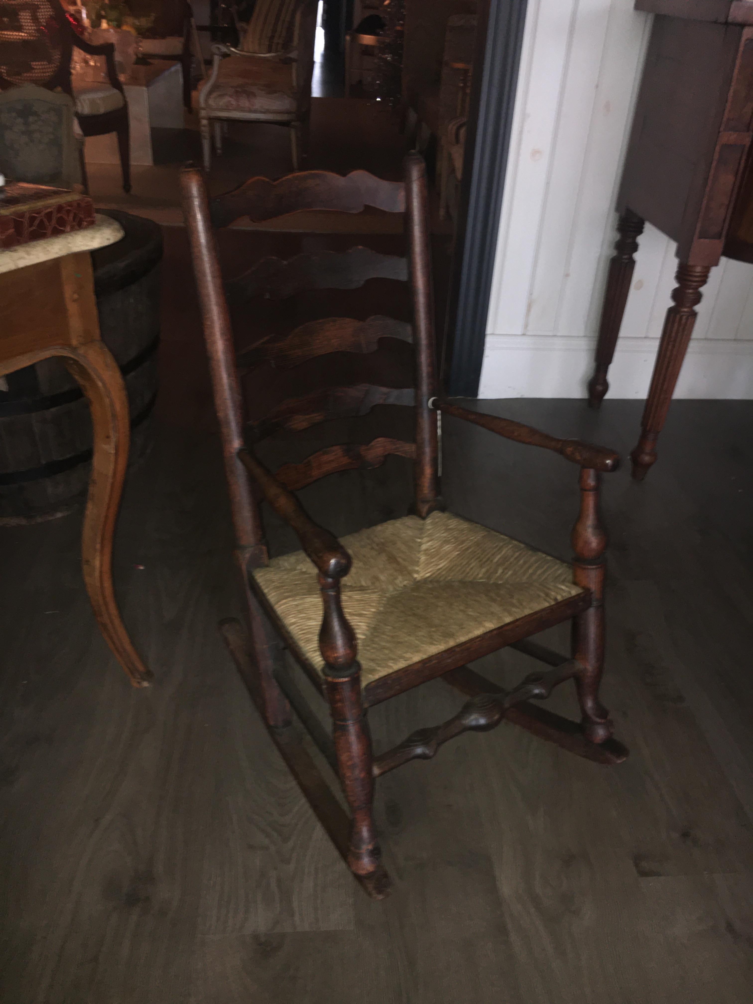 old oak rocking chair