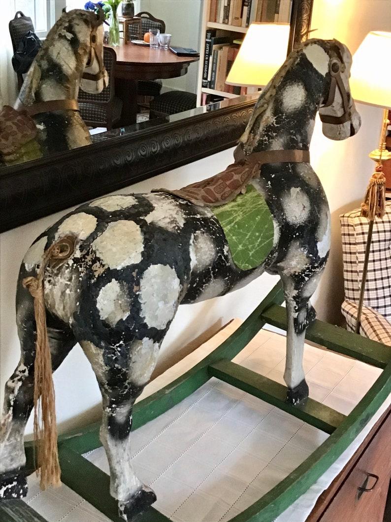Victorian English Rocking Horse Ride On 19th Century For Sale