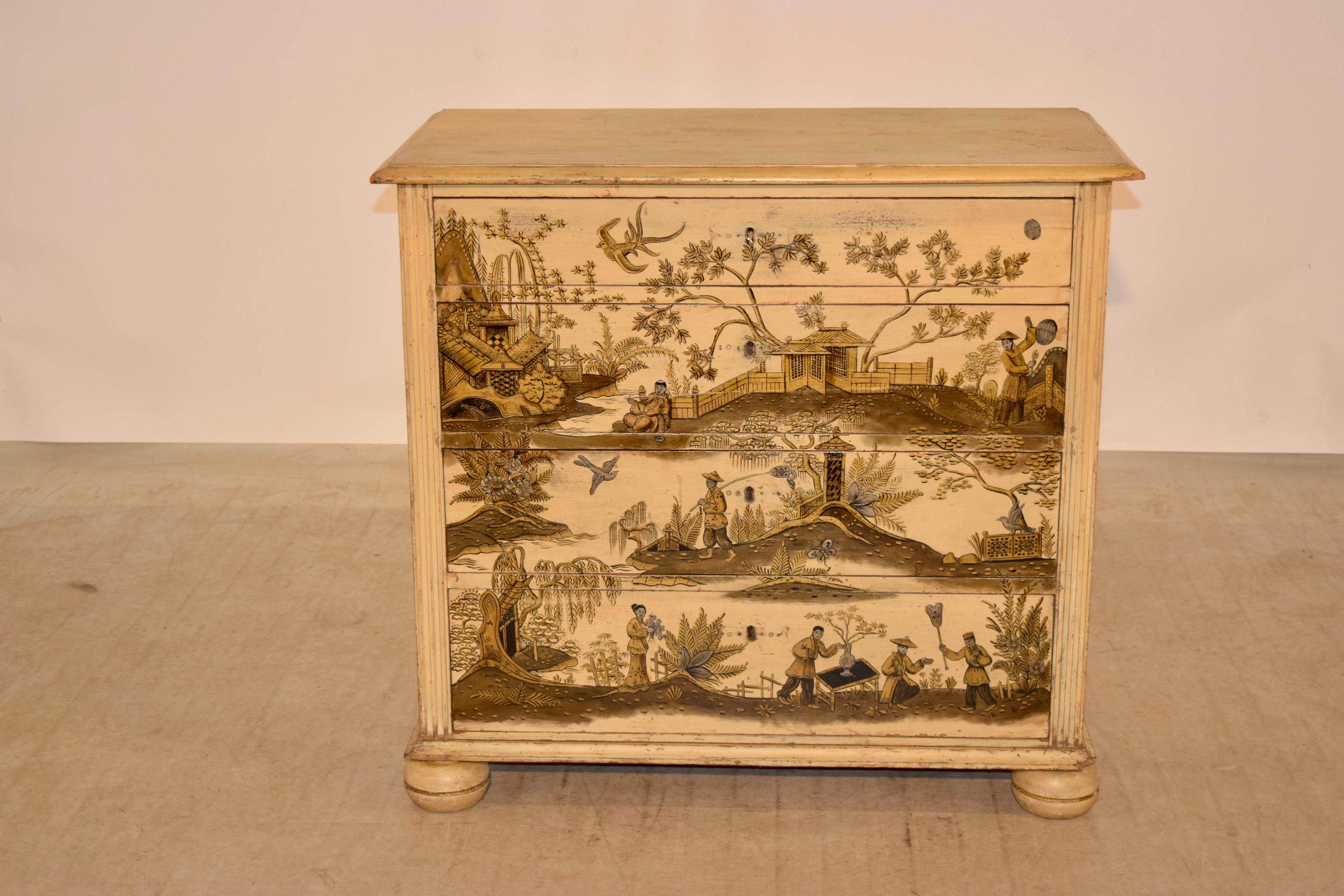 Victorian 19th Century English Chinoiserie Chest