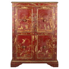 19th Century English Chinoiserie Decorated Cabinet