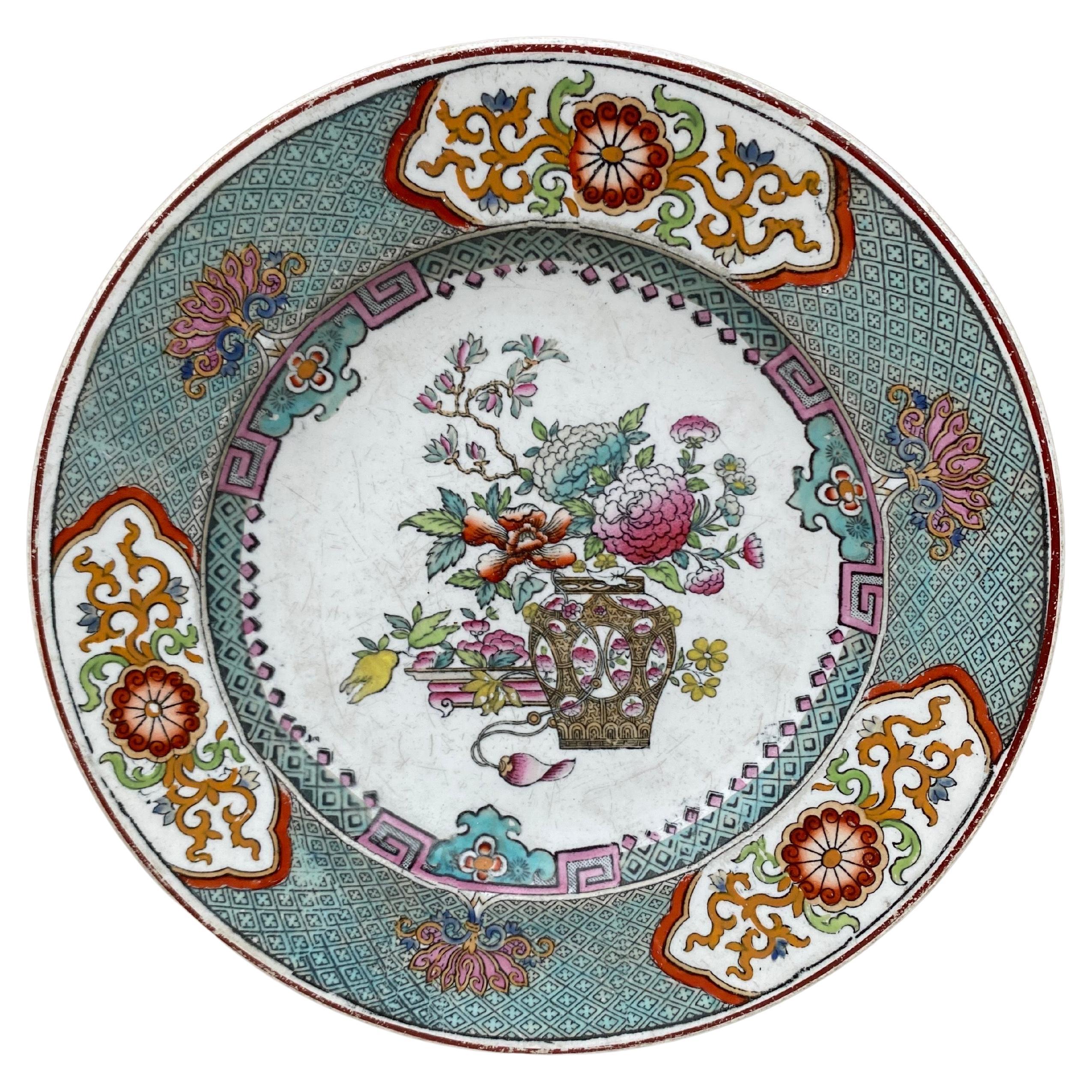 Assiette chinoiseries anglaise Copeland du 19ème siècle