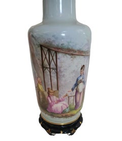 19th Century English Chinoiserie Porcelain Lamps