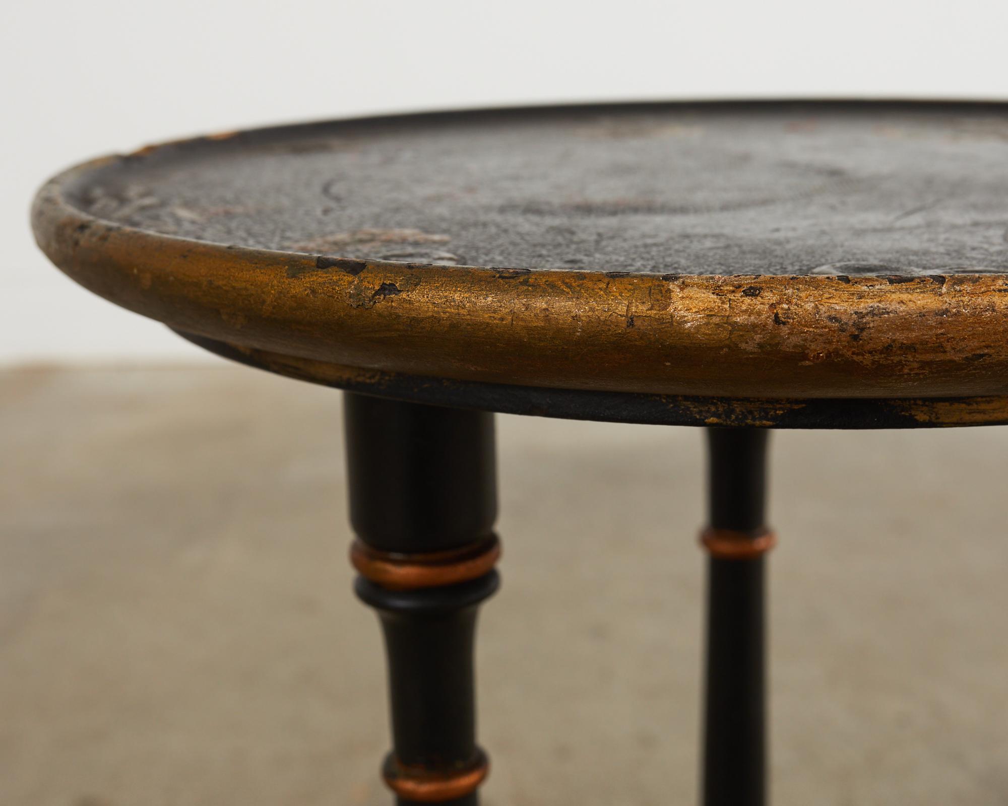 19th Century English Chinoiserie Revival Lacquered Drink Table 8
