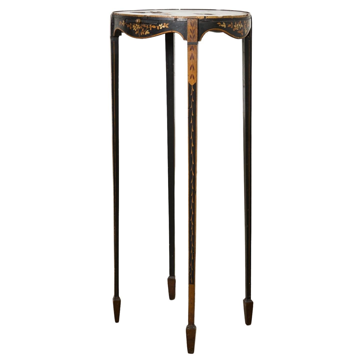 19th Century English Chinoiserie Revival Lacquered Drinks Table For Sale