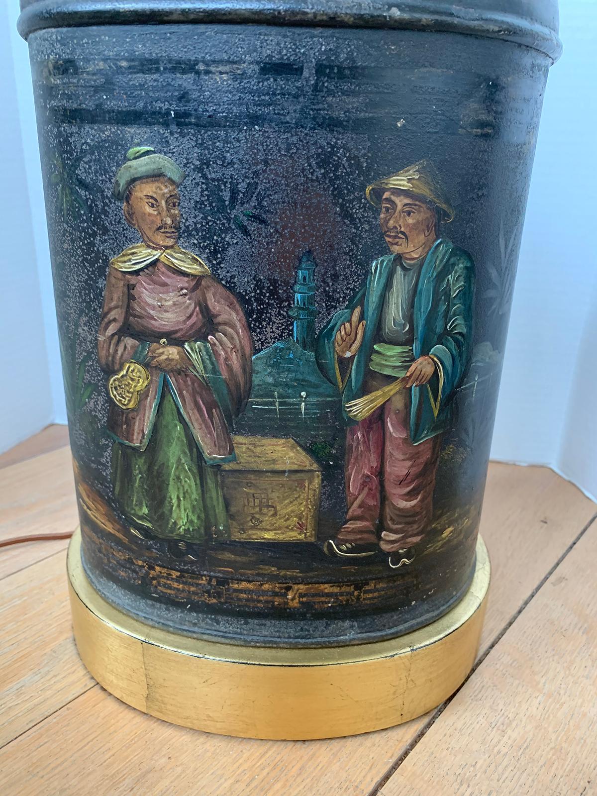 19th Century English Chinoiserie Tea Tin by Parnall & Sons Ltd of Bristol 1